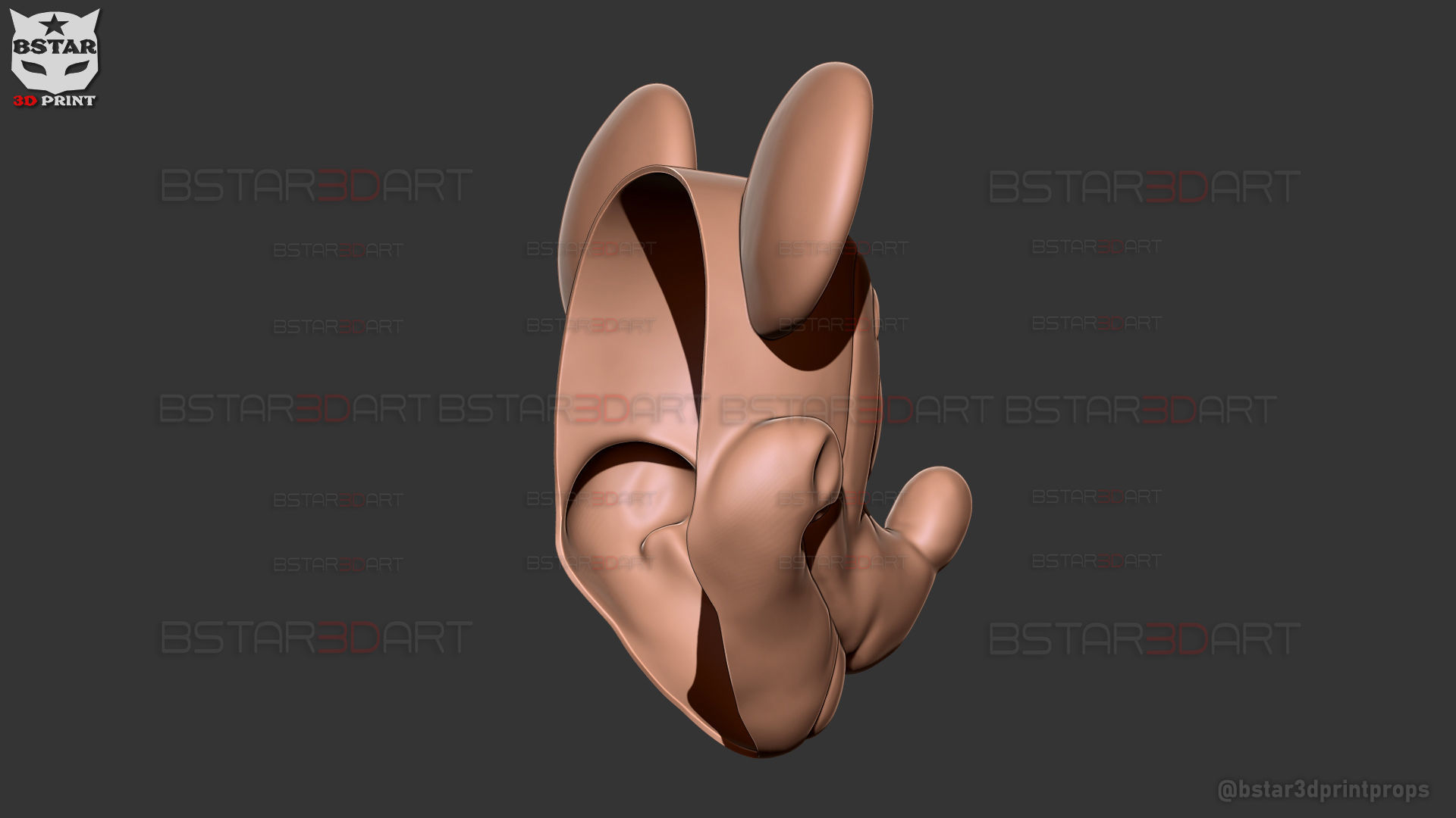 Mickey Mouse Trap Mask - Halloween Cosplay 3D print model_23