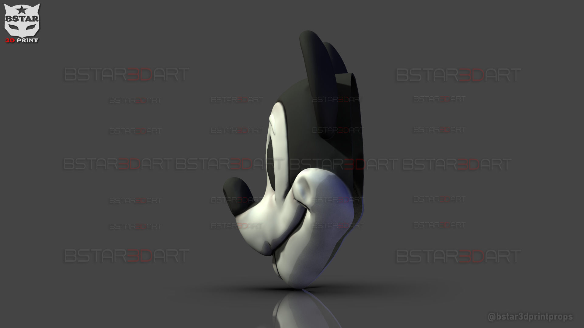 Mickey Mouse Trap Mask - Halloween Cosplay 3D print model_18