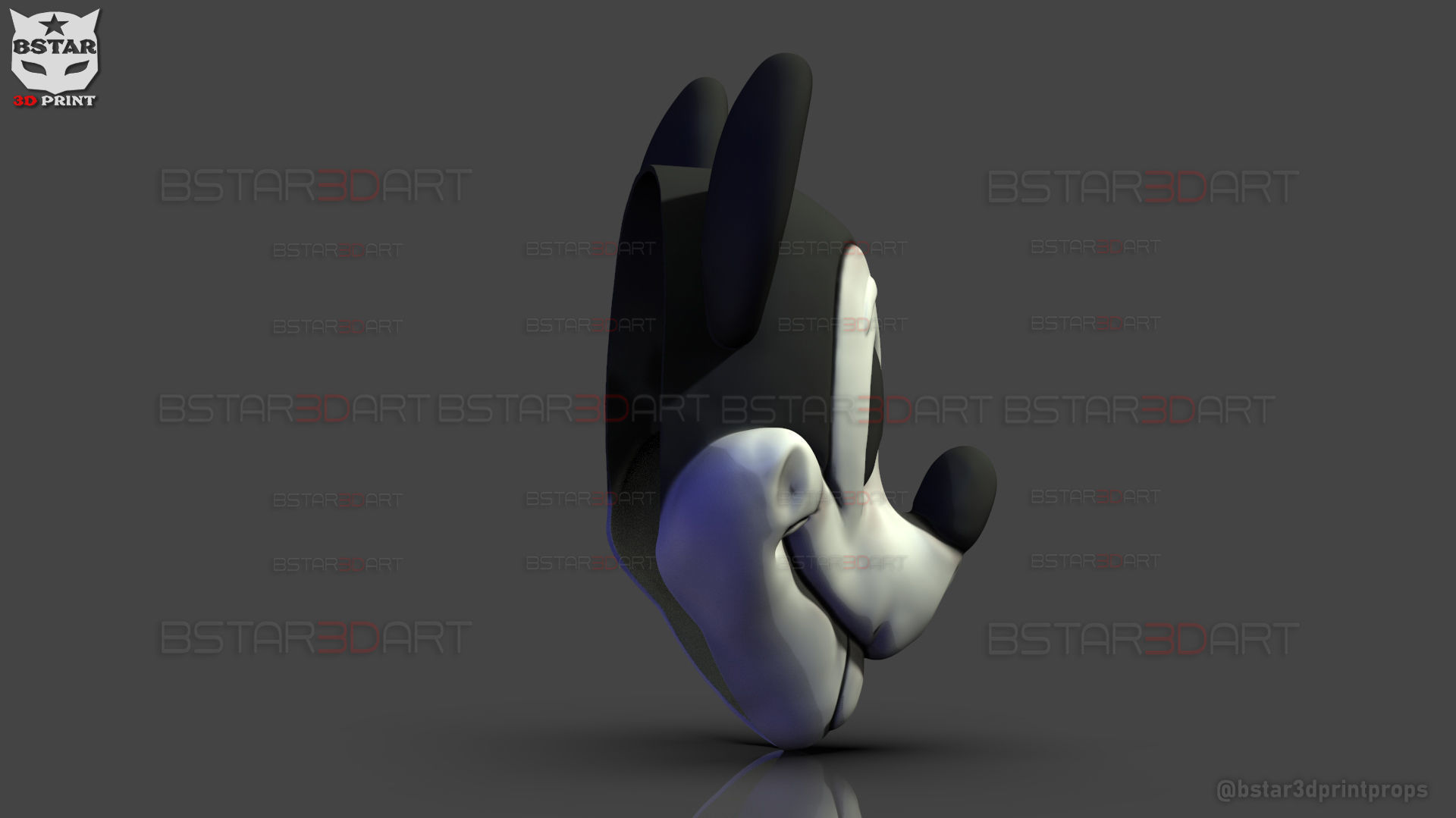 Mickey Mouse Trap Mask - Halloween Cosplay 3D print model_19