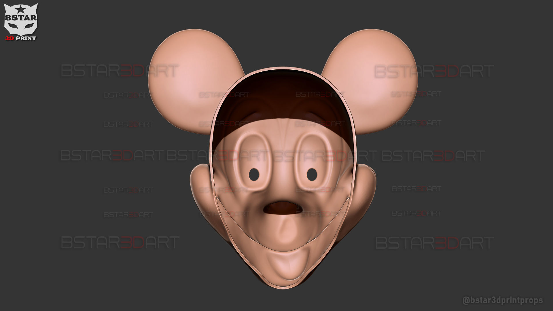 Mickey Mouse Trap Mask - Halloween Cosplay 3D print model_22