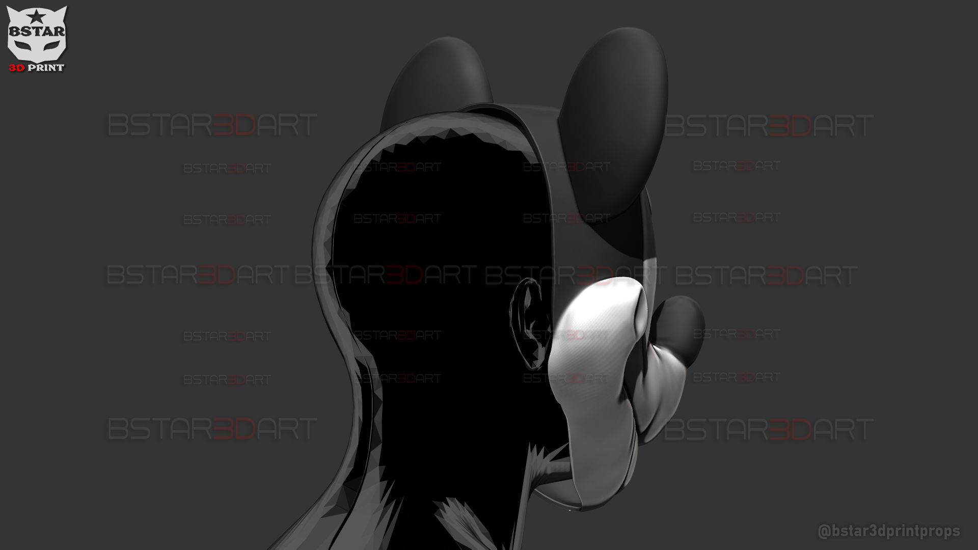 Mickey Mouse Trap Mask - Halloween Cosplay 3D print model_13