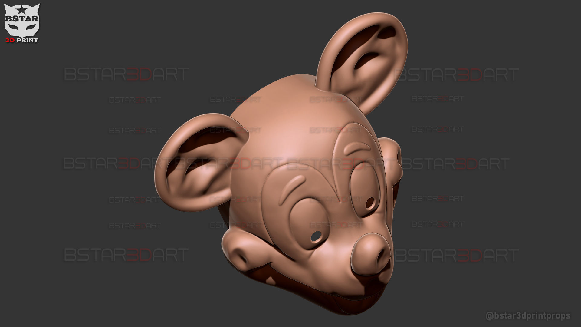 Mickey Mouse Trap Mask - Halloween Cosplay 3D print model_26