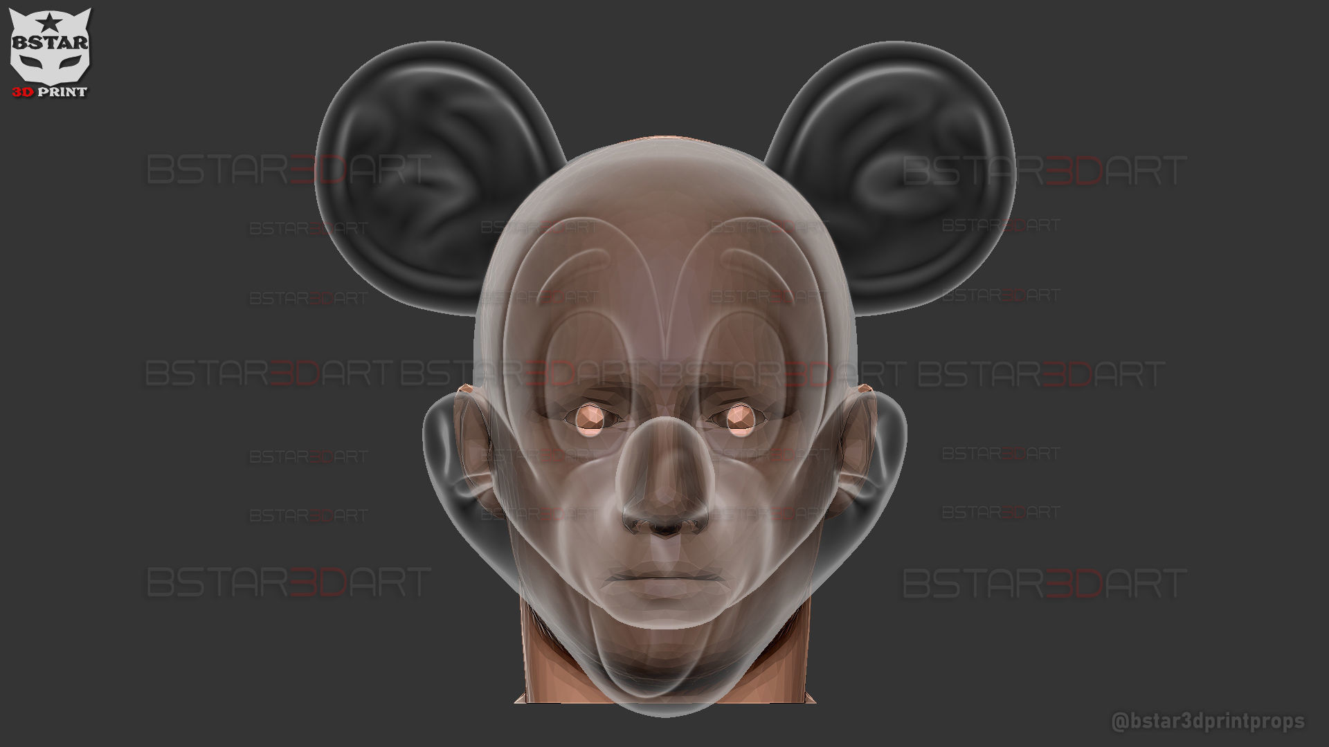 Mickey Mouse Trap Mask - Halloween Cosplay 3D print model_27