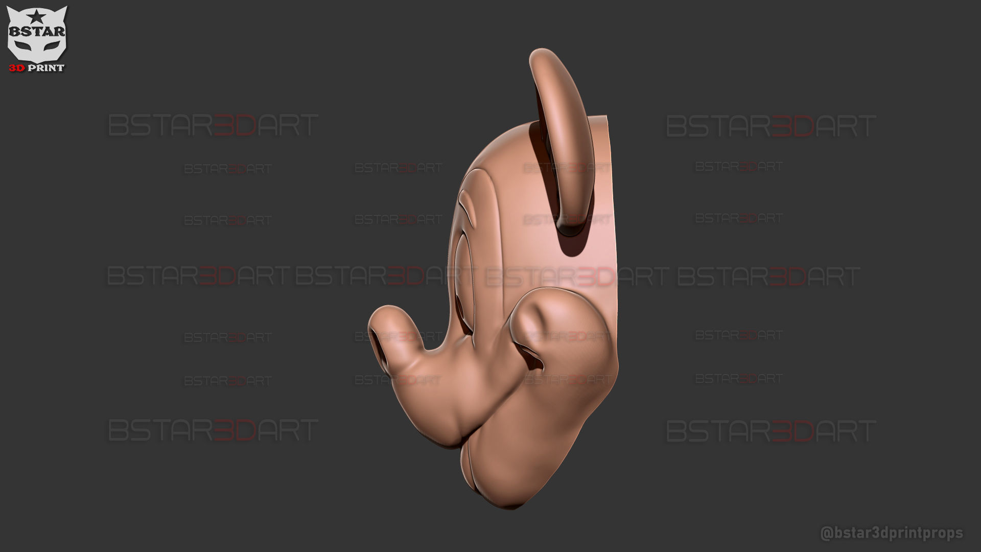 Mickey Mouse Trap Mask - Halloween Cosplay 3D print model_21