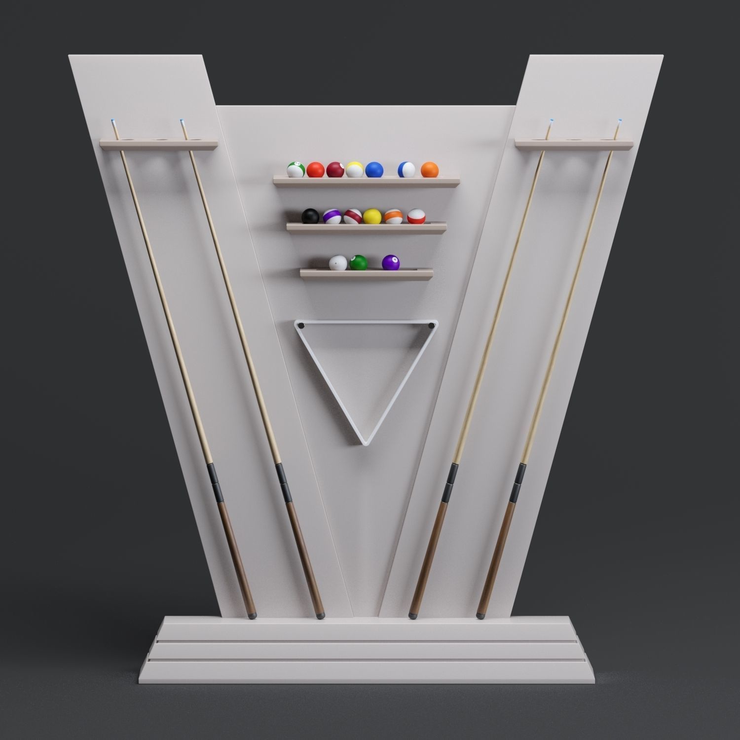 BILLIARD and  AIR HOCKEY TABLE 3D model_4