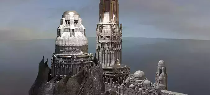 Arabian Sea Sinbad Voyages Tower 3D model
