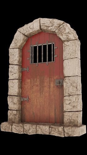 Medieval Prison Door 3D model
