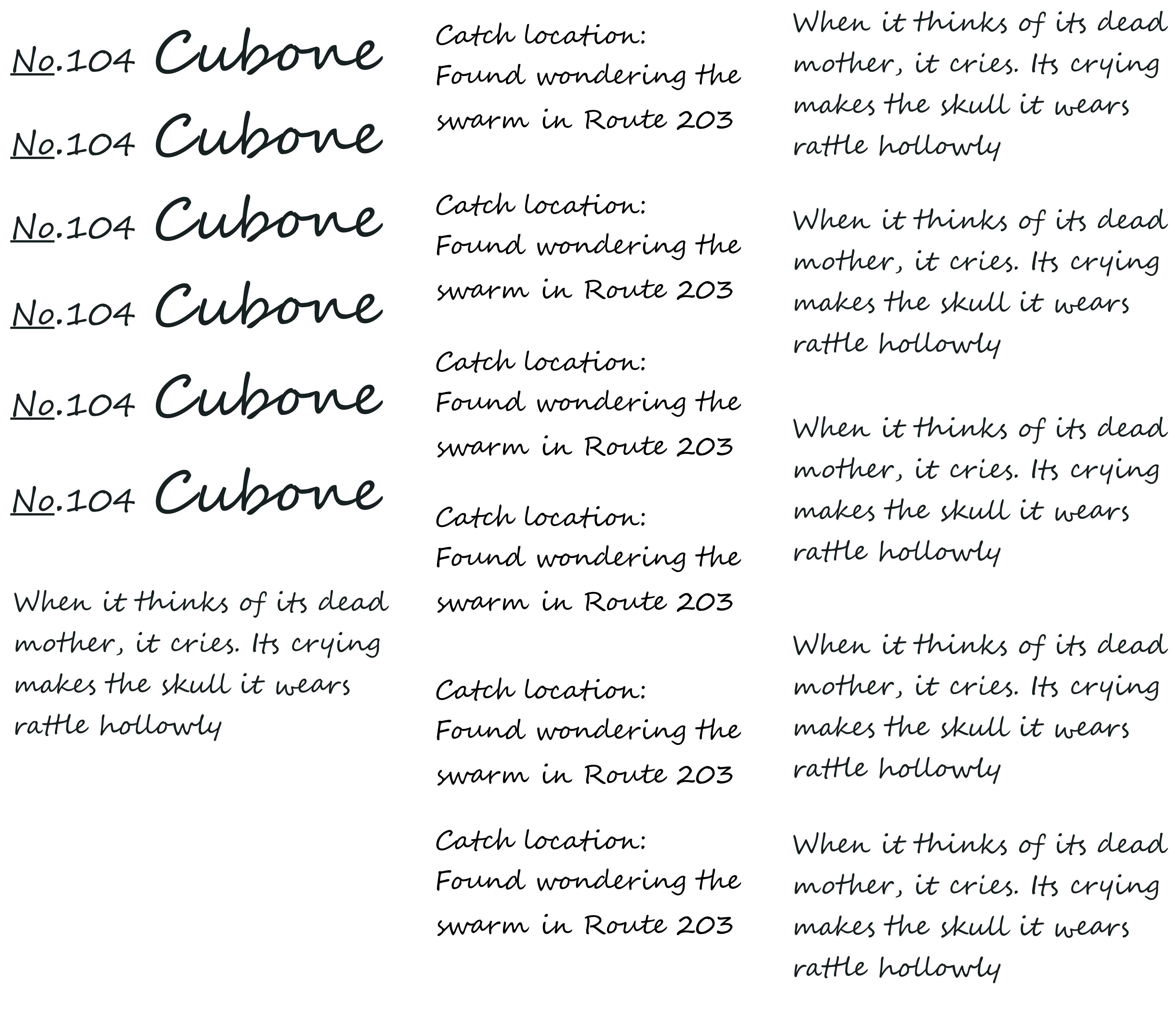 Cubone Pokemon taxidermy 3D print model_4