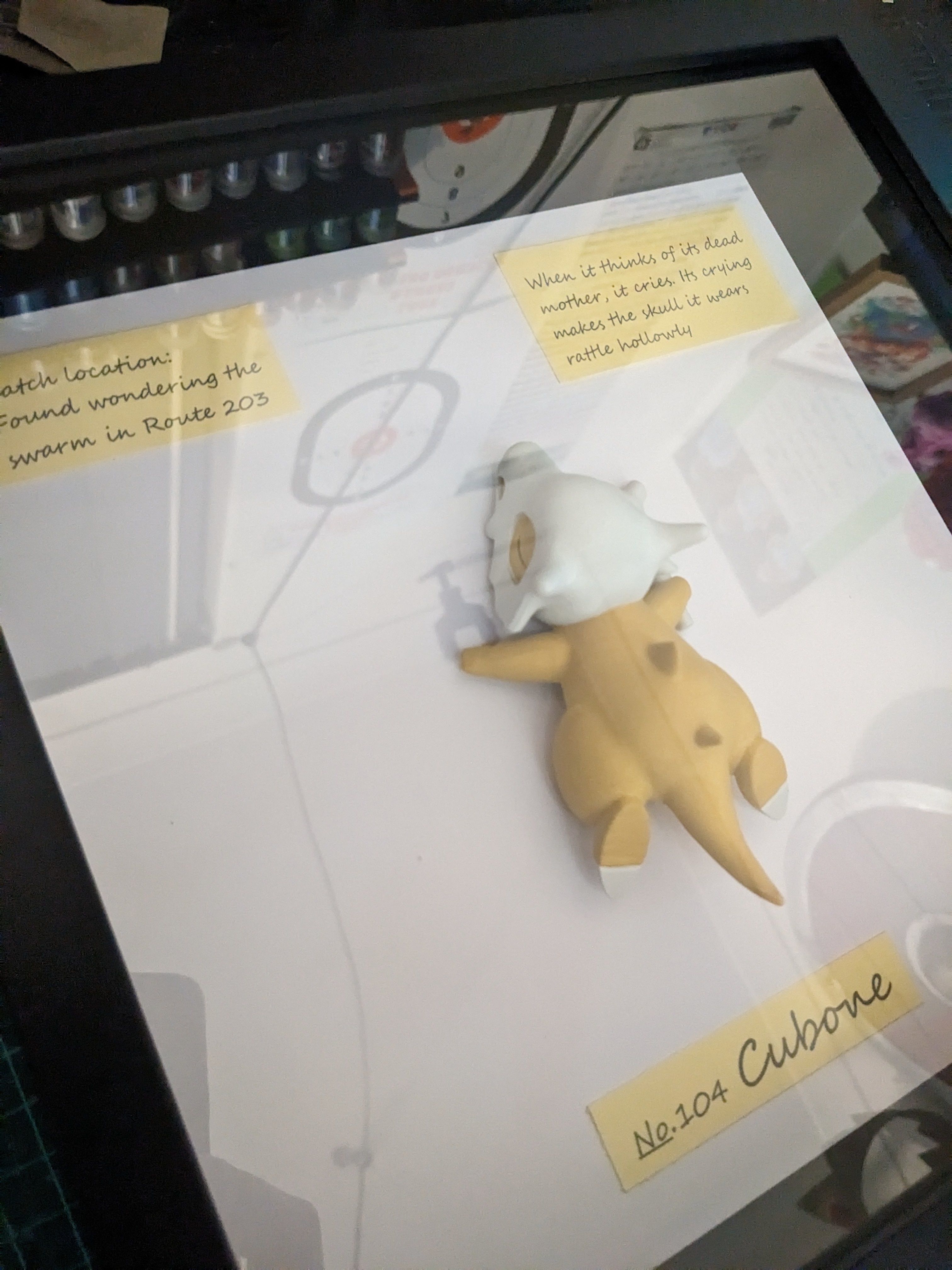 Cubone Pokemon taxidermy 3D print model_6