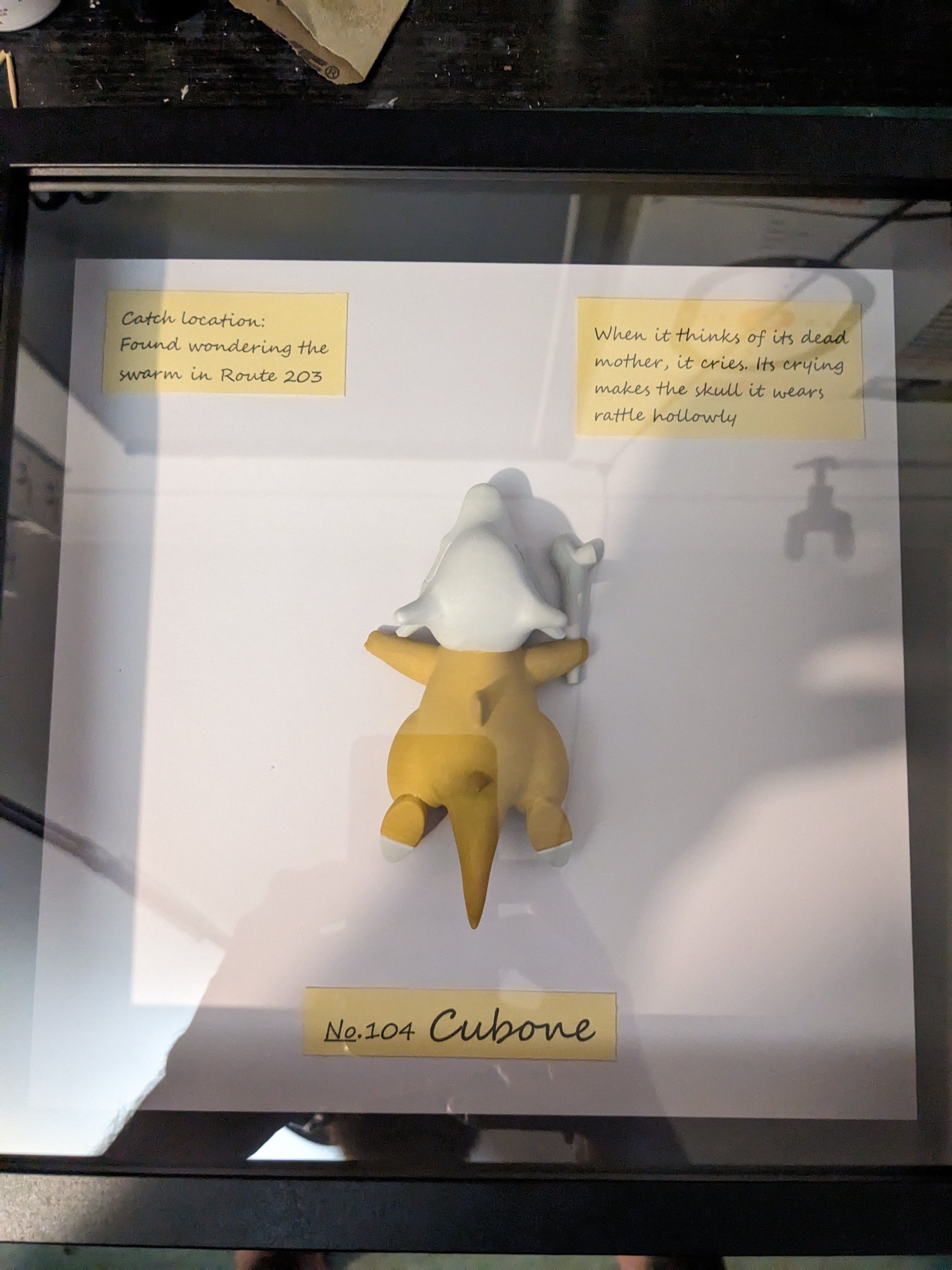 Cubone Pokemon taxidermy 3D print model_5