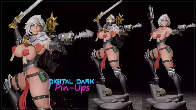 Battle Thick 2 with NSFW version and Miniatures  3D print model