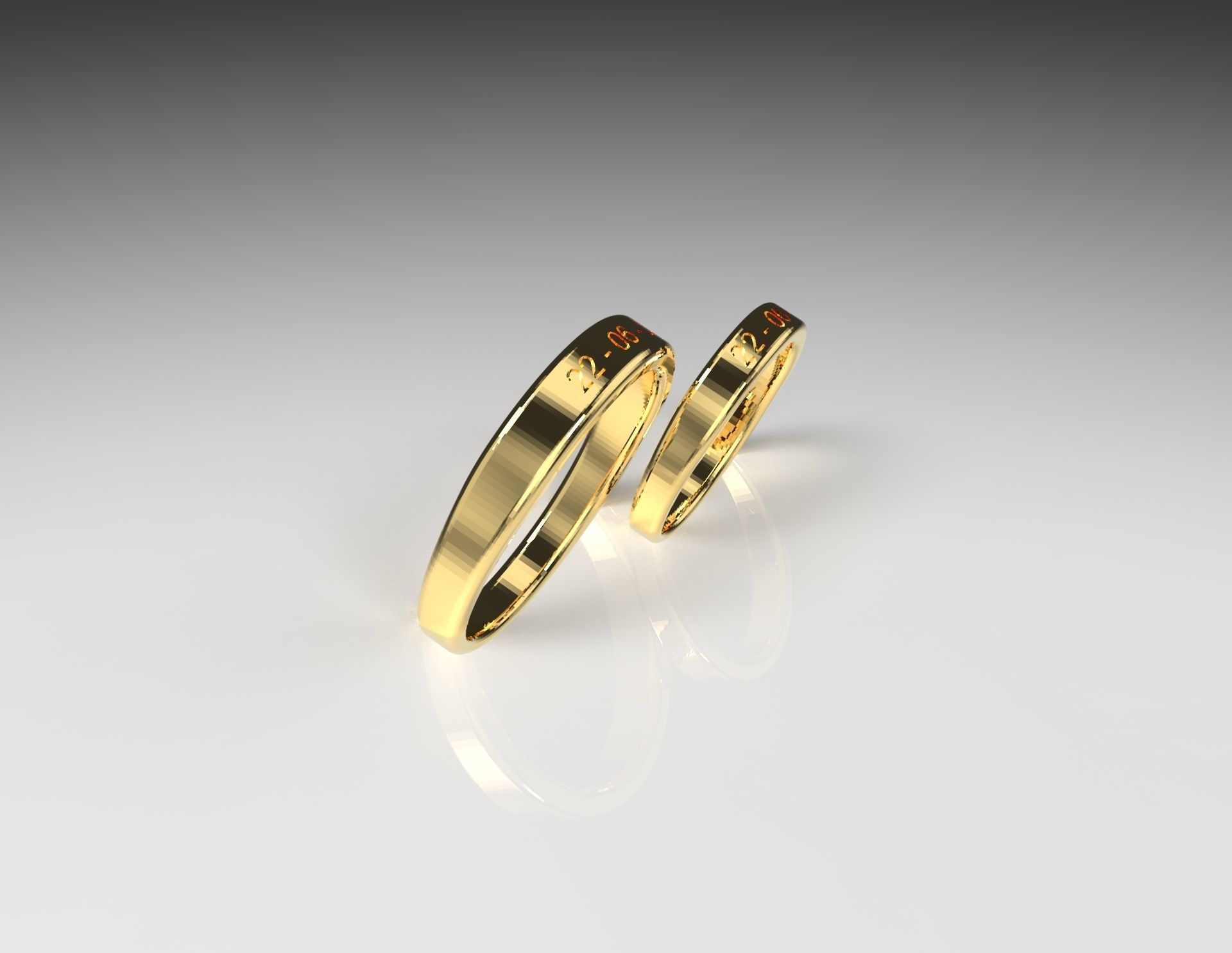 Anillos Argollas Ring 3D model_1