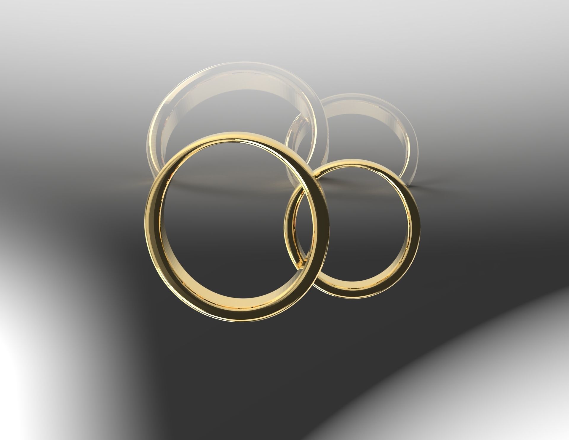 Anillos Argollas Ring 3D model_2