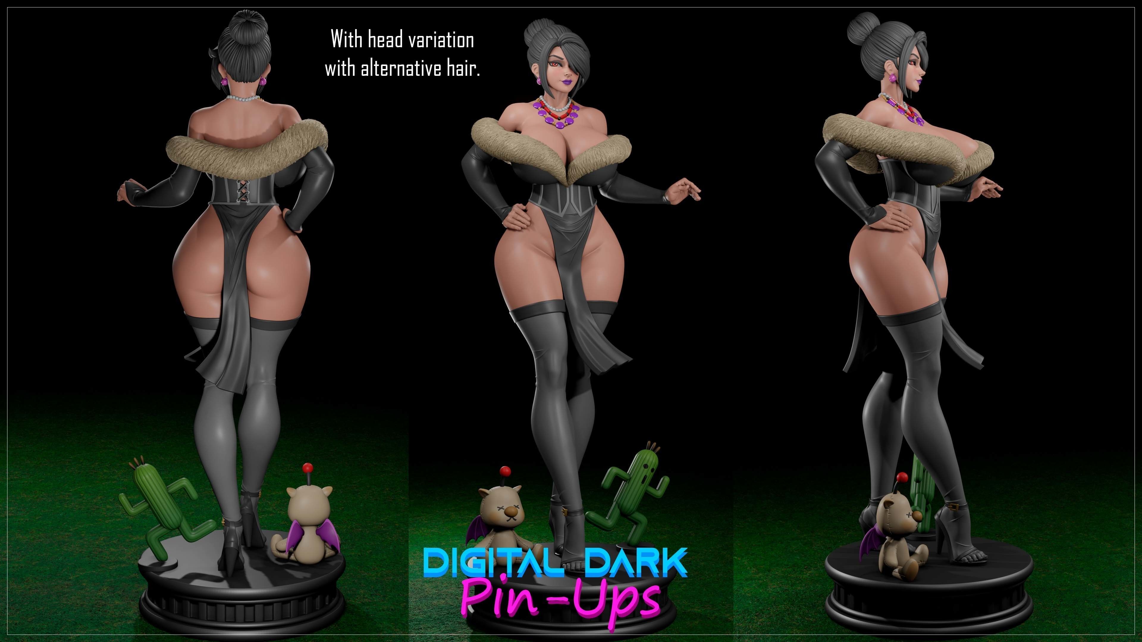 Lulu with NSFW version and Miniatures  3D print model_14