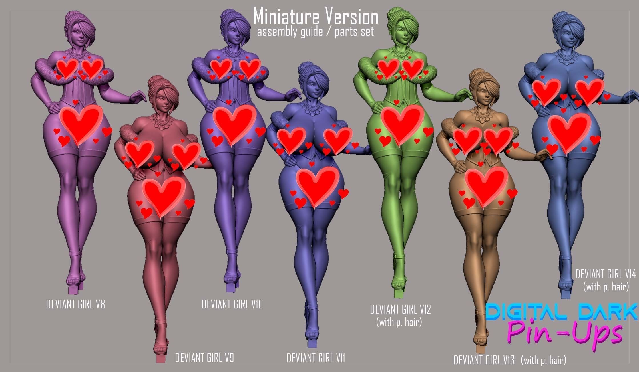 Lulu with NSFW version and Miniatures  3D print model_21