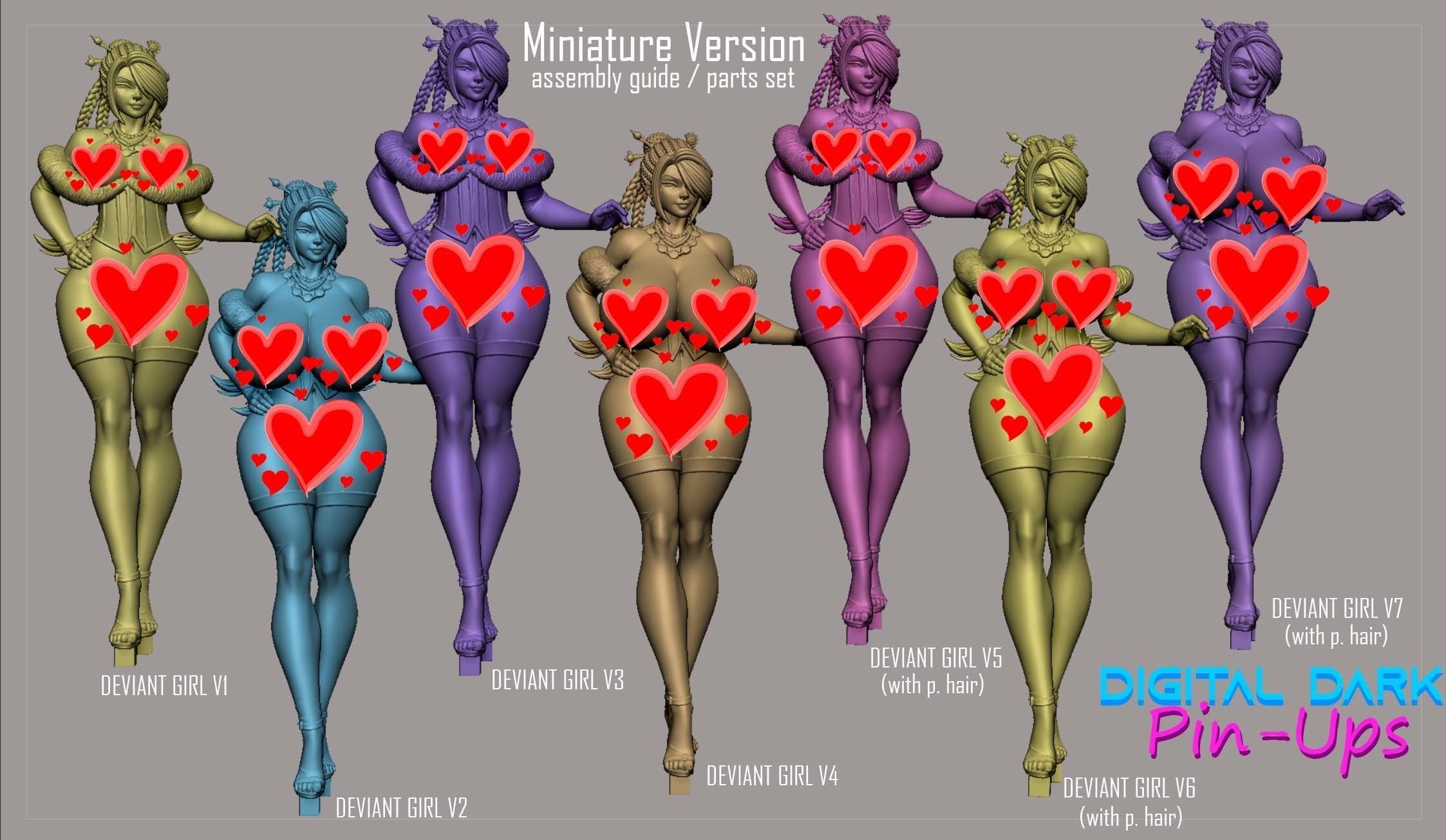 Lulu with NSFW version and Miniatures  3D print model_20