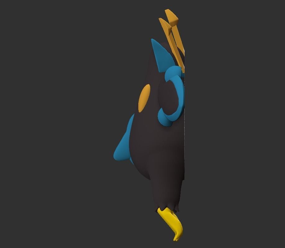 Empoleon Pokemon taxidermy 3D print model_5