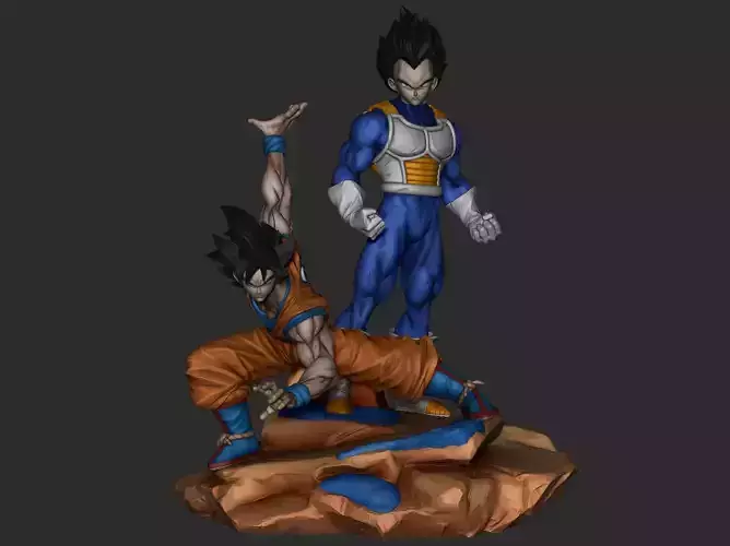 Goku and Vegeta for 3d Printing