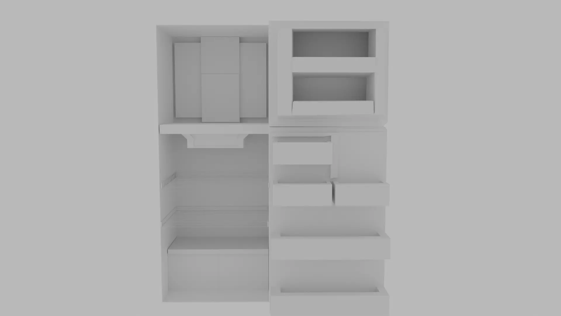 3D Refrigerator Free low-poly 3D model