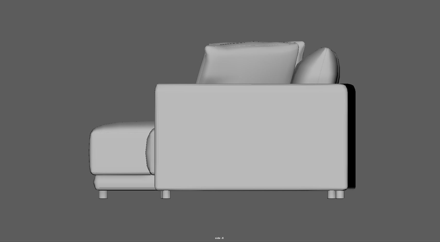 sectional custom modern classic sofa Low-poly 3D model_11