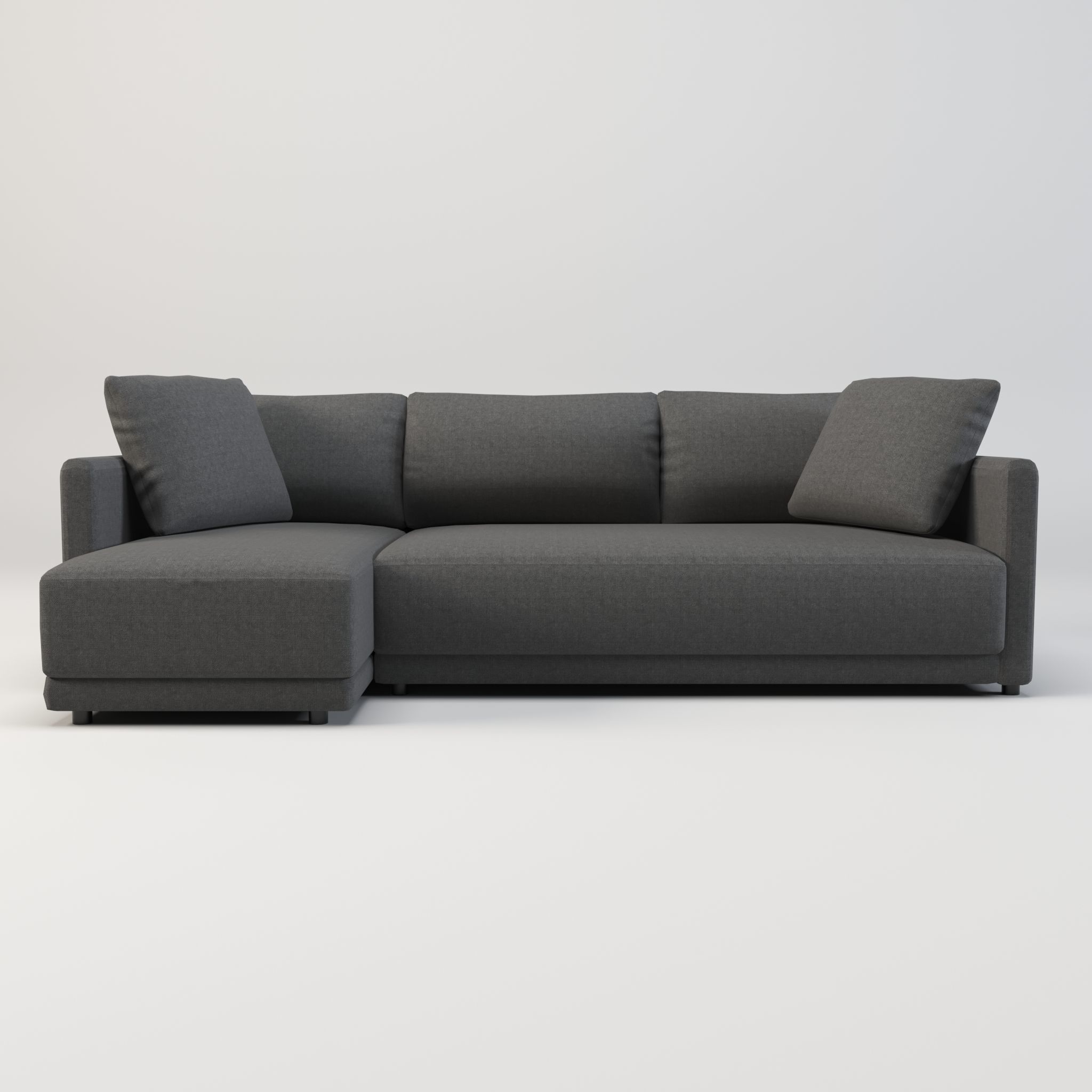 sectional custom modern classic sofa Low-poly 3D model_2