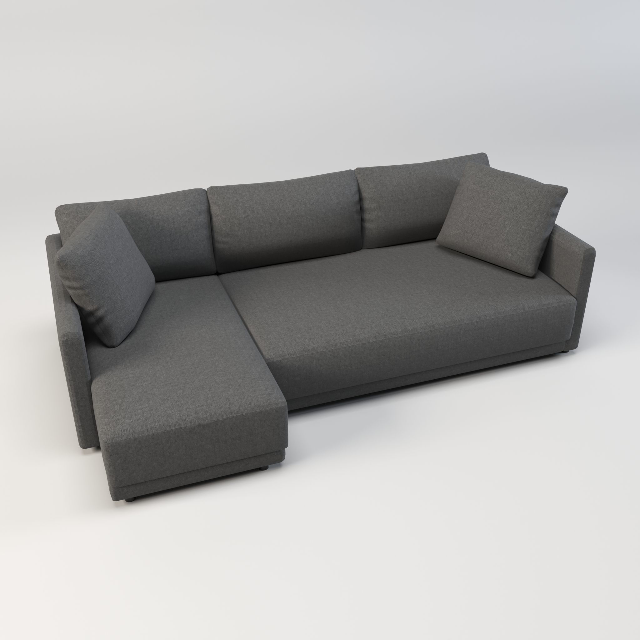 sectional custom modern classic sofa Low-poly 3D model_4