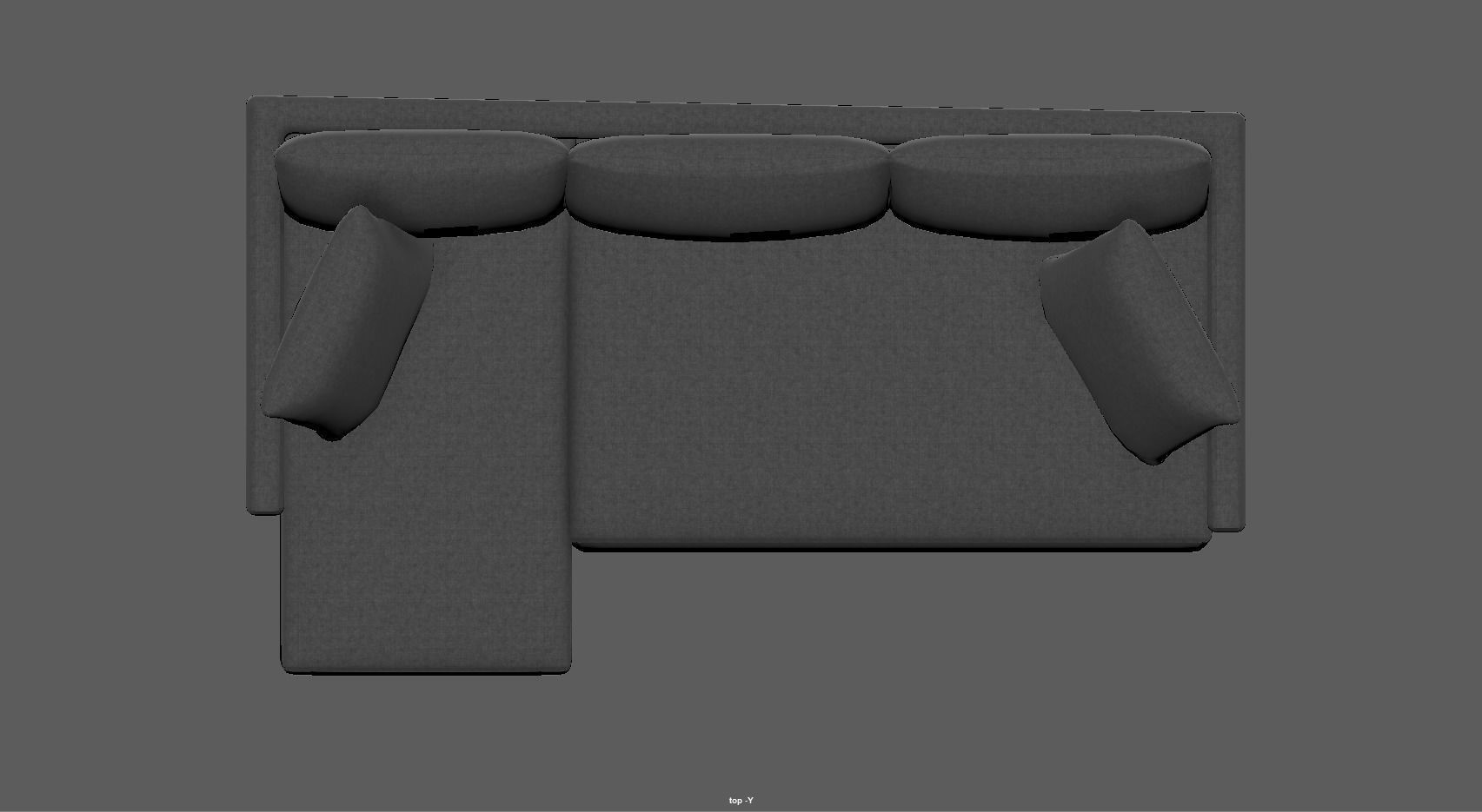 sectional custom modern classic sofa Low-poly 3D model_26