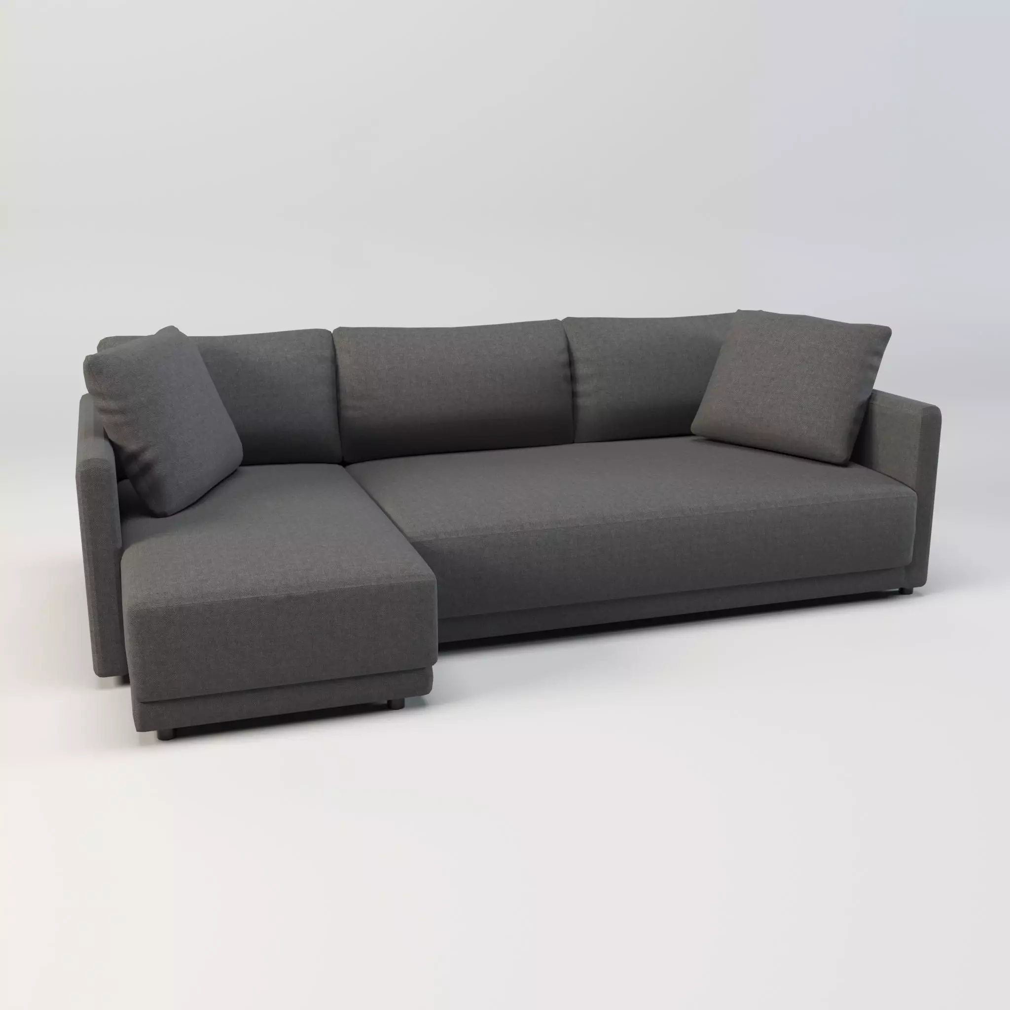 sectional custom modern classic sofa Low-poly 3D model_0