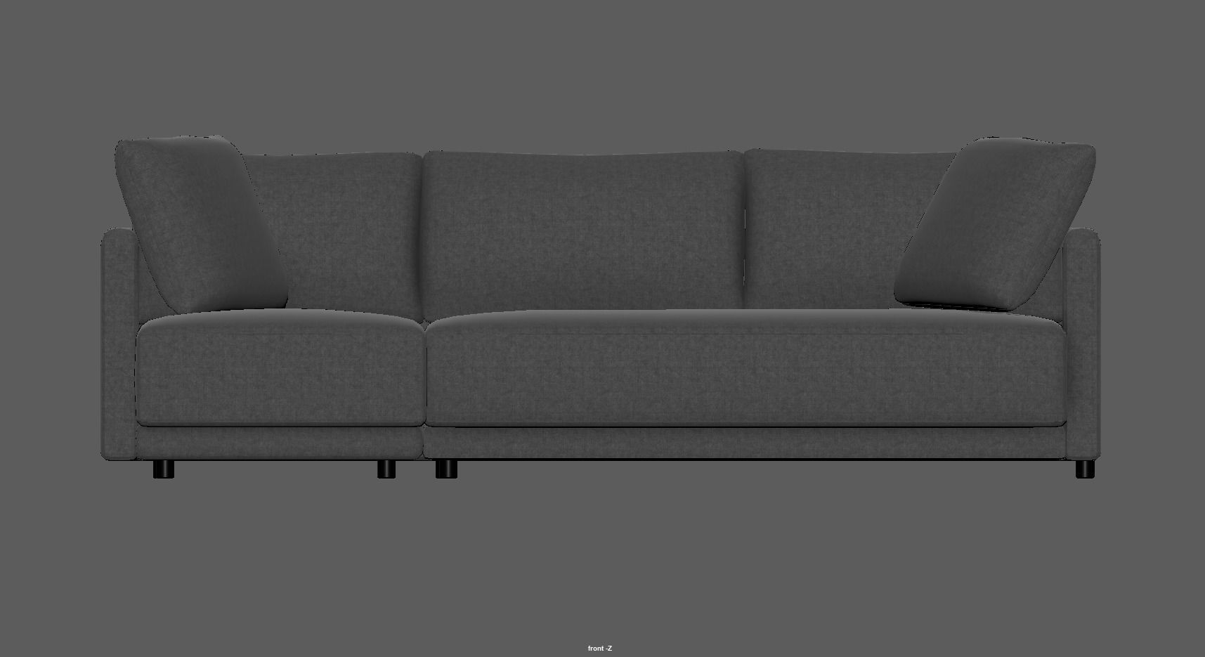sectional custom modern classic sofa Low-poly 3D model_29
