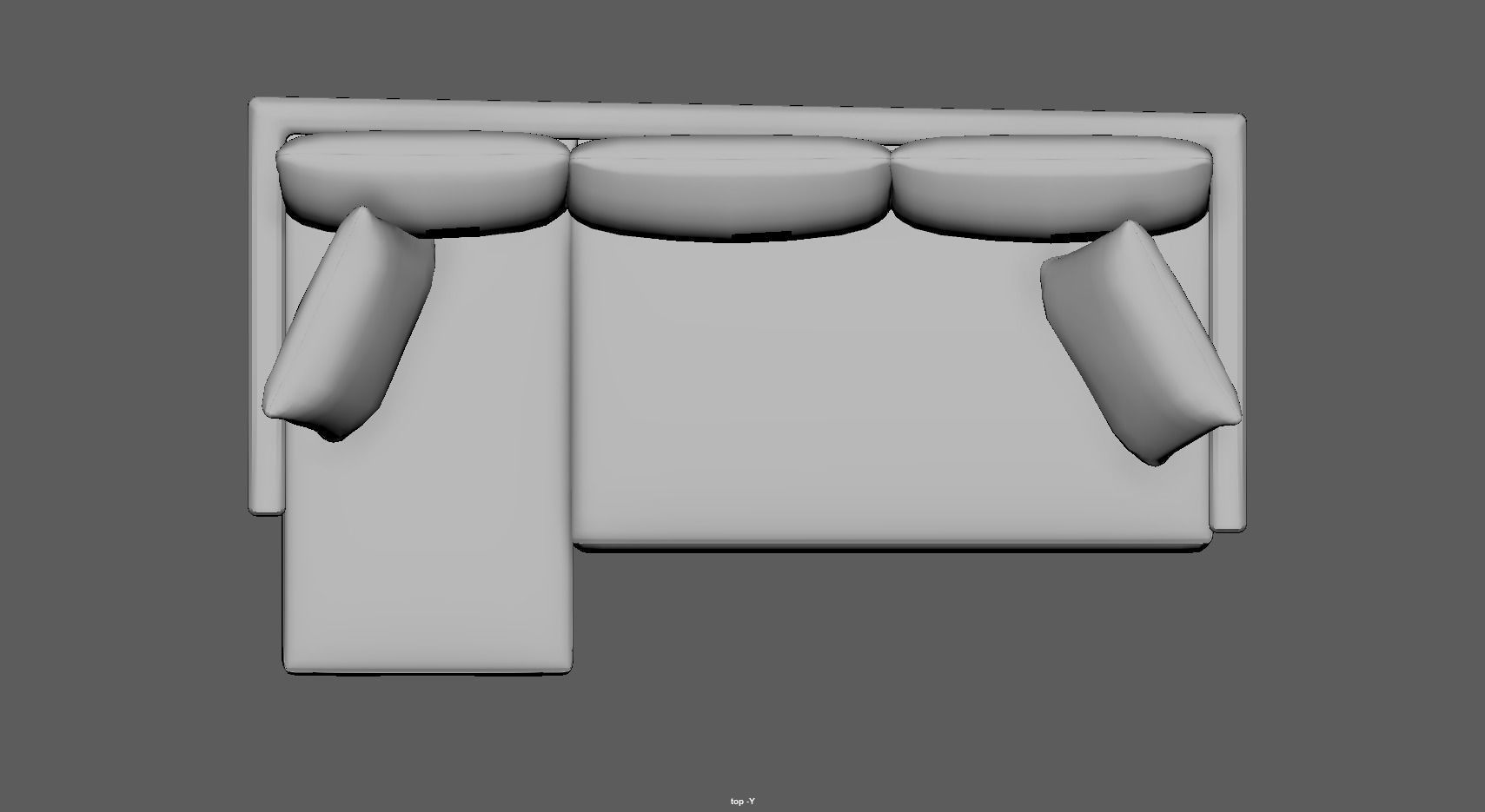 sectional custom modern classic sofa Low-poly 3D model_23