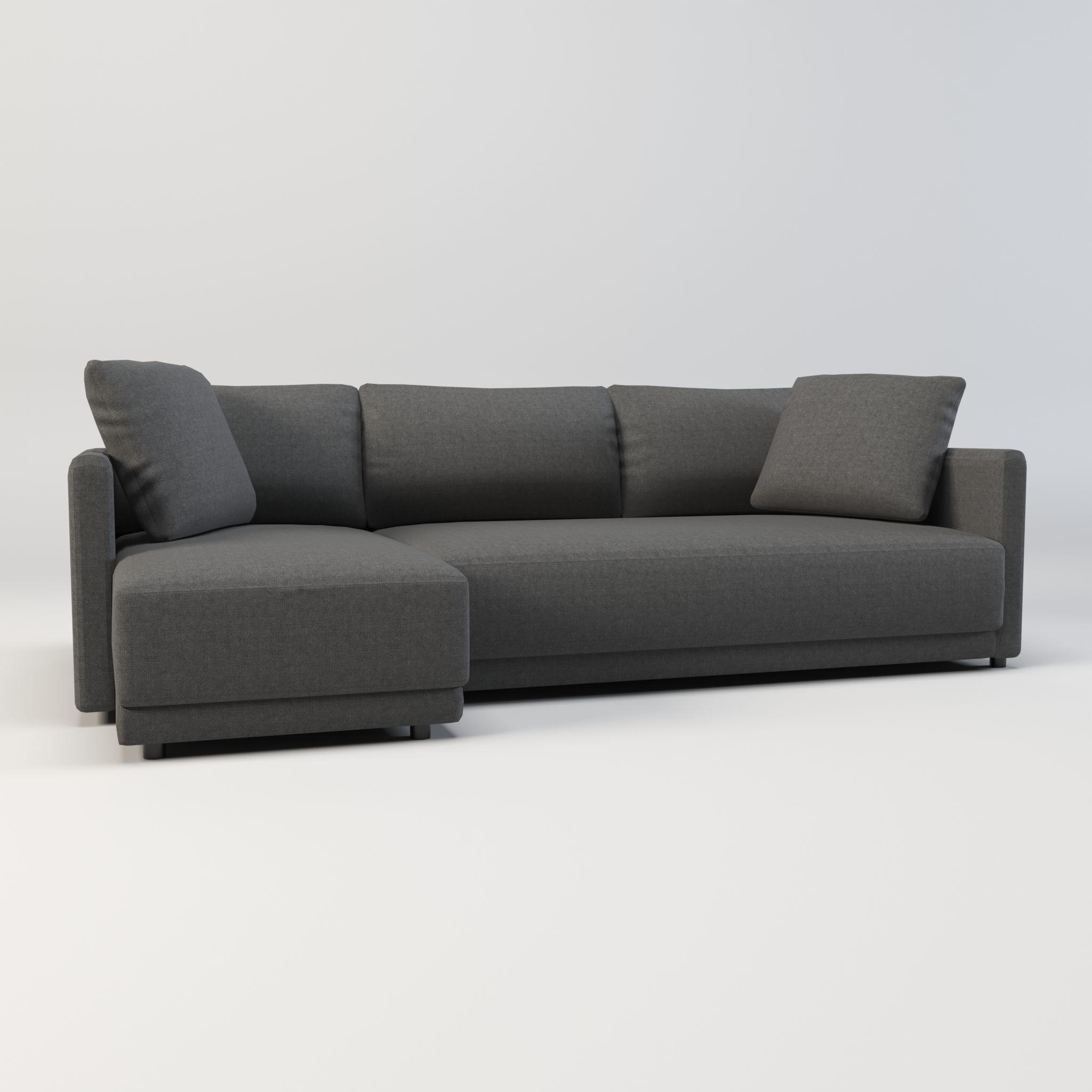 sectional custom modern classic sofa Low-poly 3D model_6