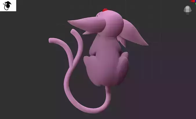 Espeon Pokemon taxidermy 3D print model