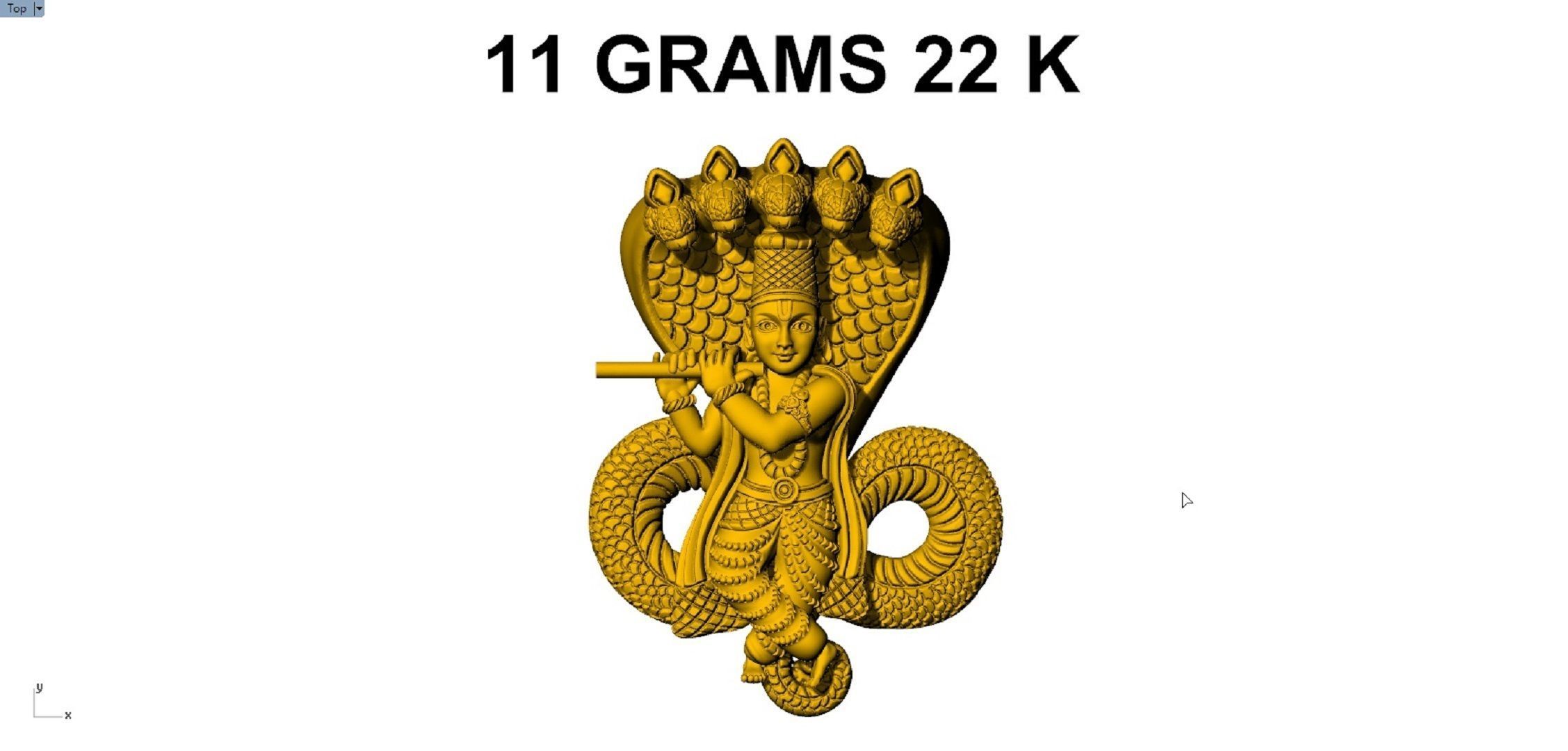 FIVE HEAD SNAKE WITH KIRSHNA DANCE 3D print model_5