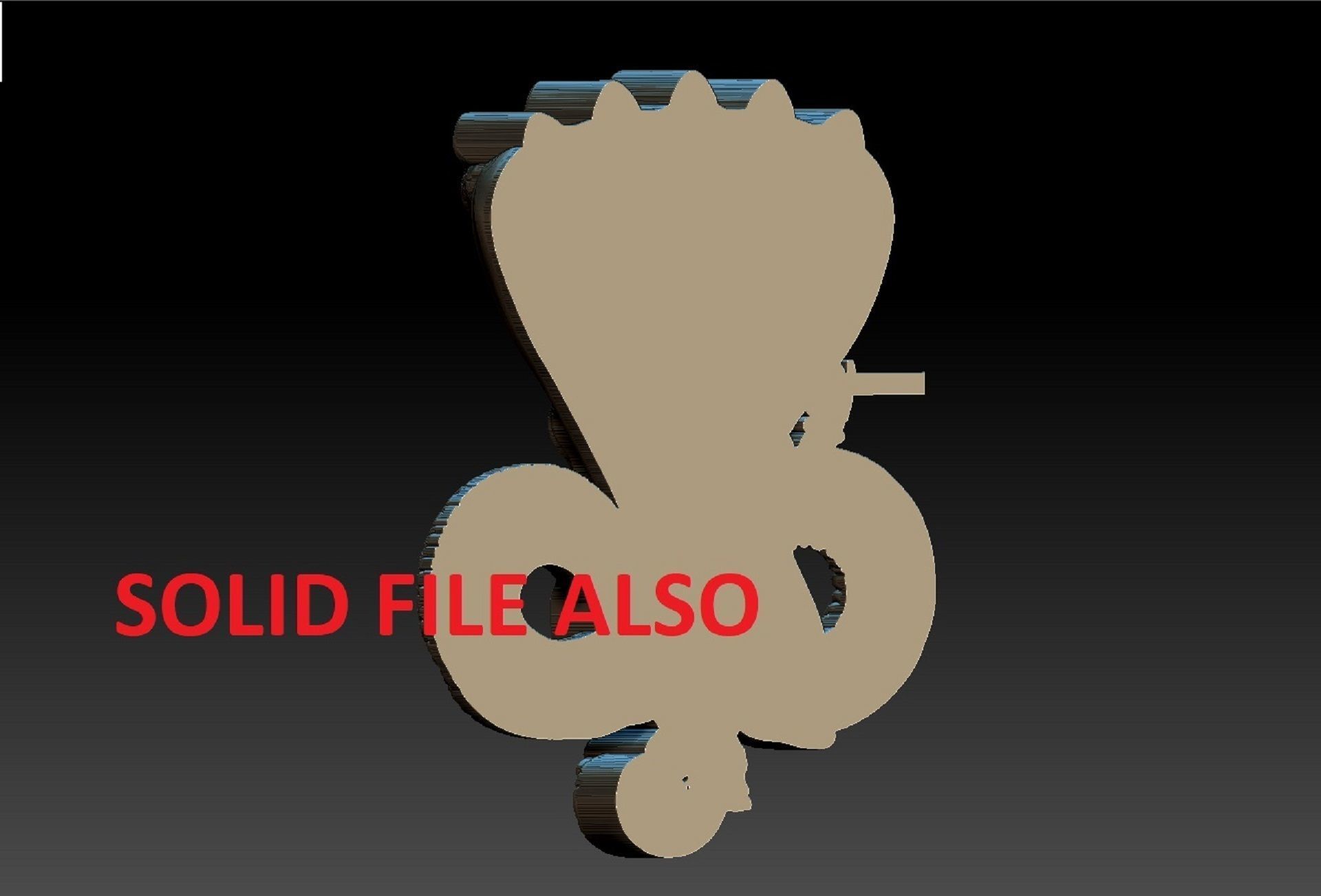 FIVE HEAD SNAKE WITH KIRSHNA DANCE 3D print model_4