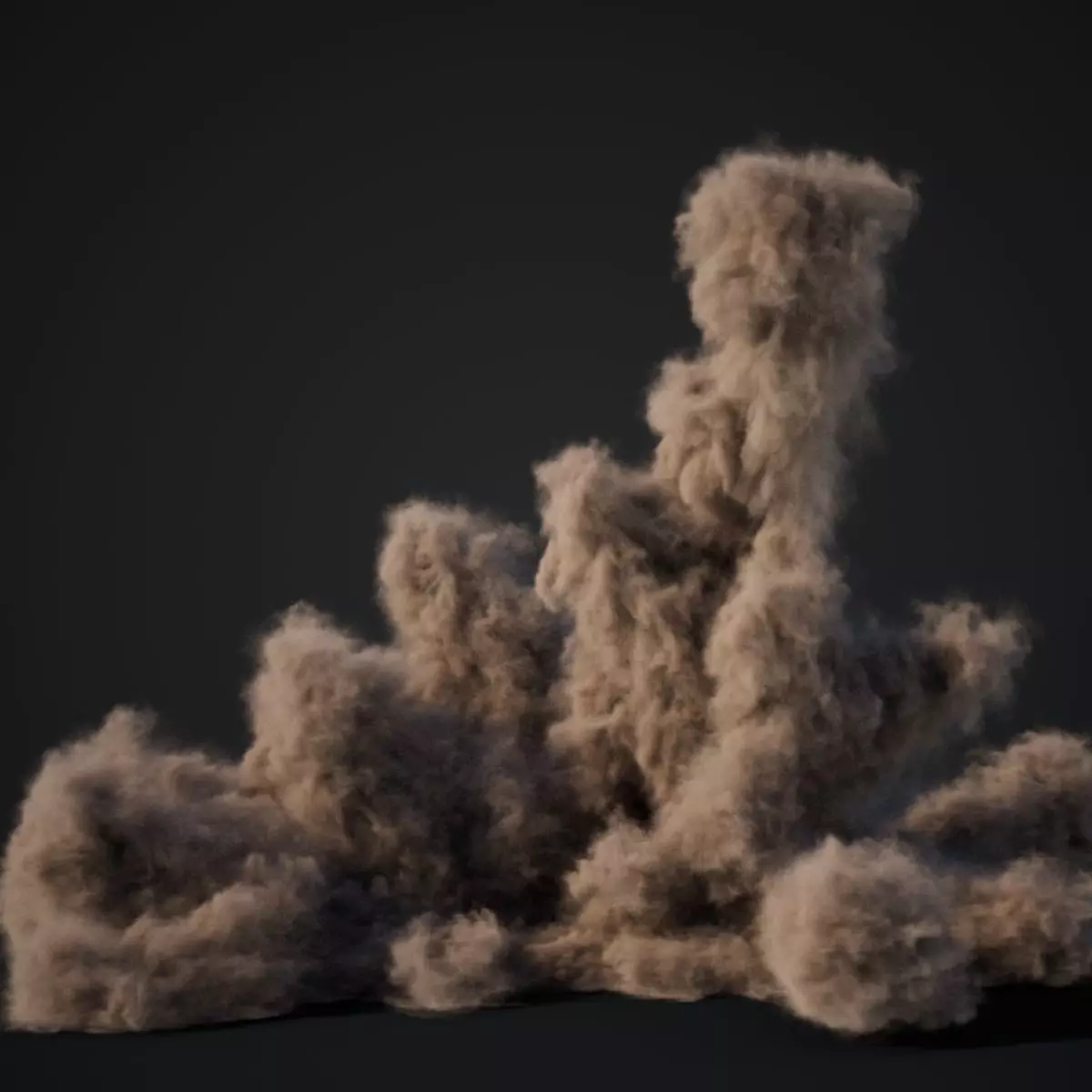 VDB Animated Dust Explosion 12 3D model_0