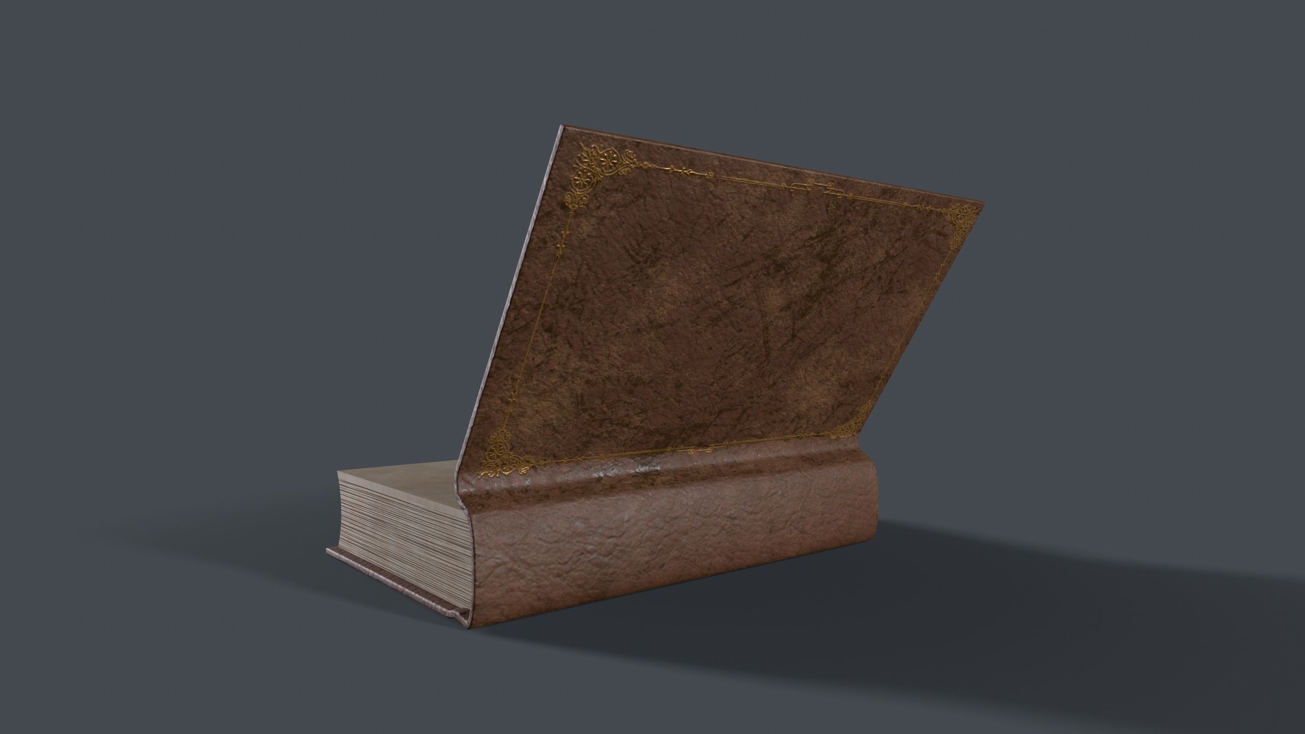 open book Low-poly 3D model_7
