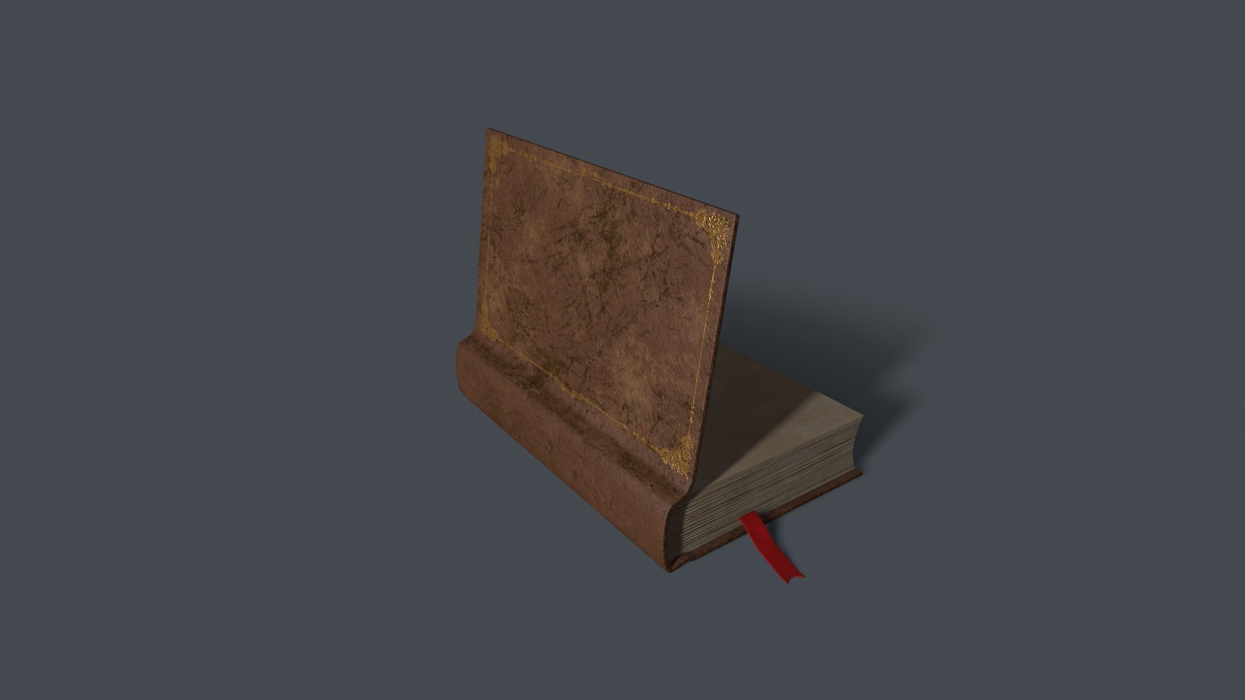 open book Low-poly 3D model_4