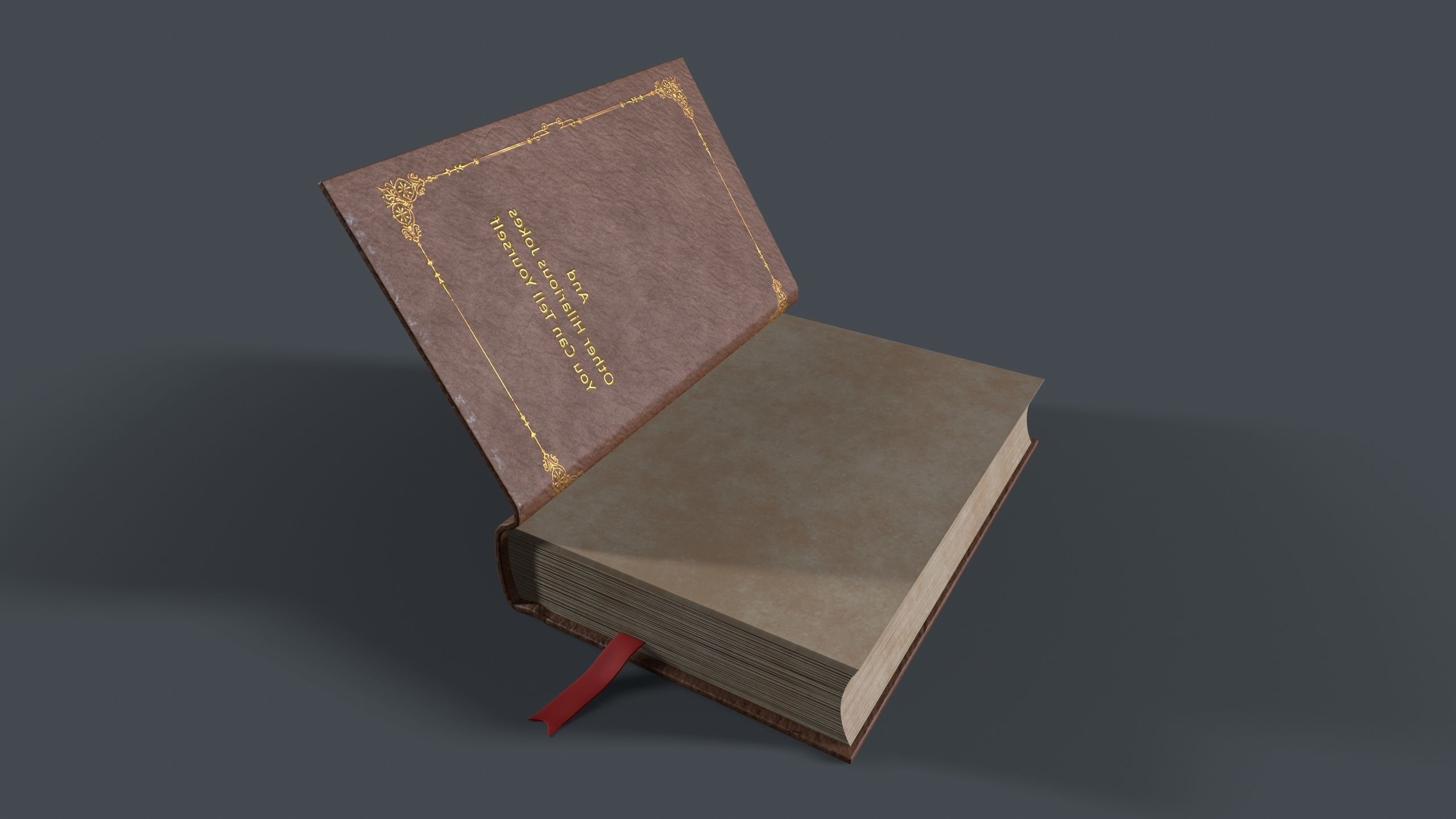 open book Low-poly 3D model_6