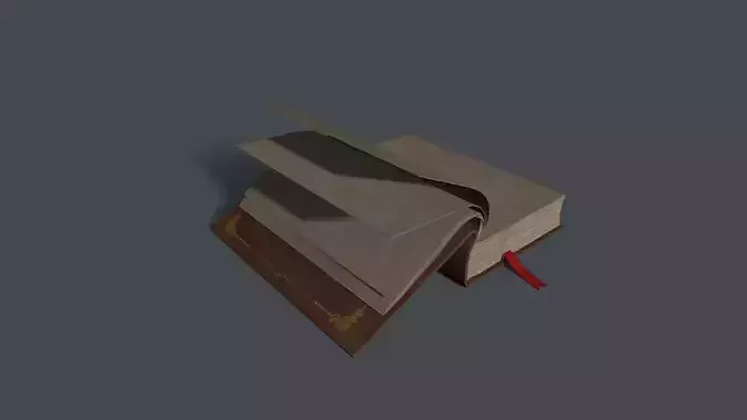 open book Low-poly 3D model
