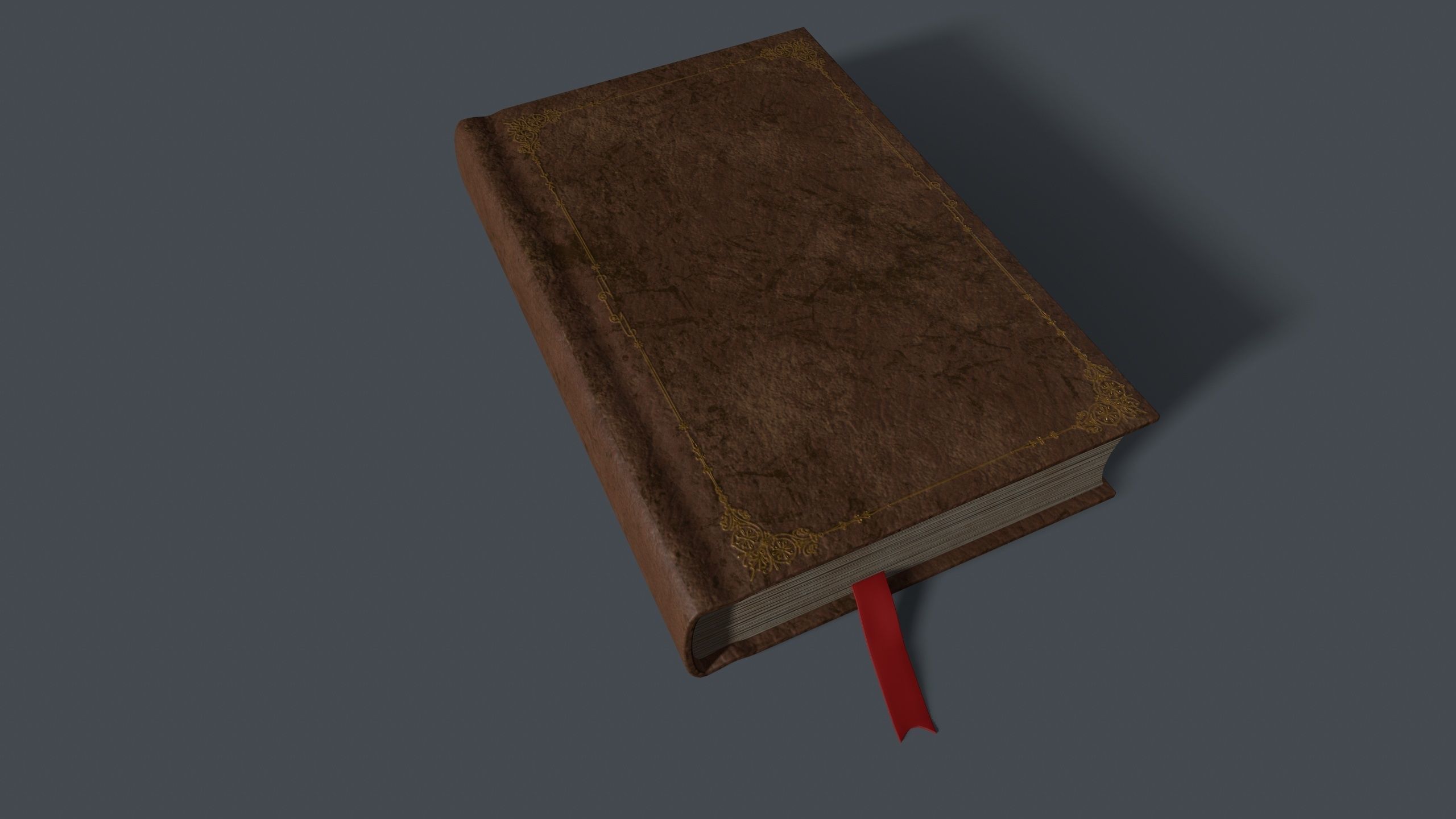 open book Low-poly 3D model_2