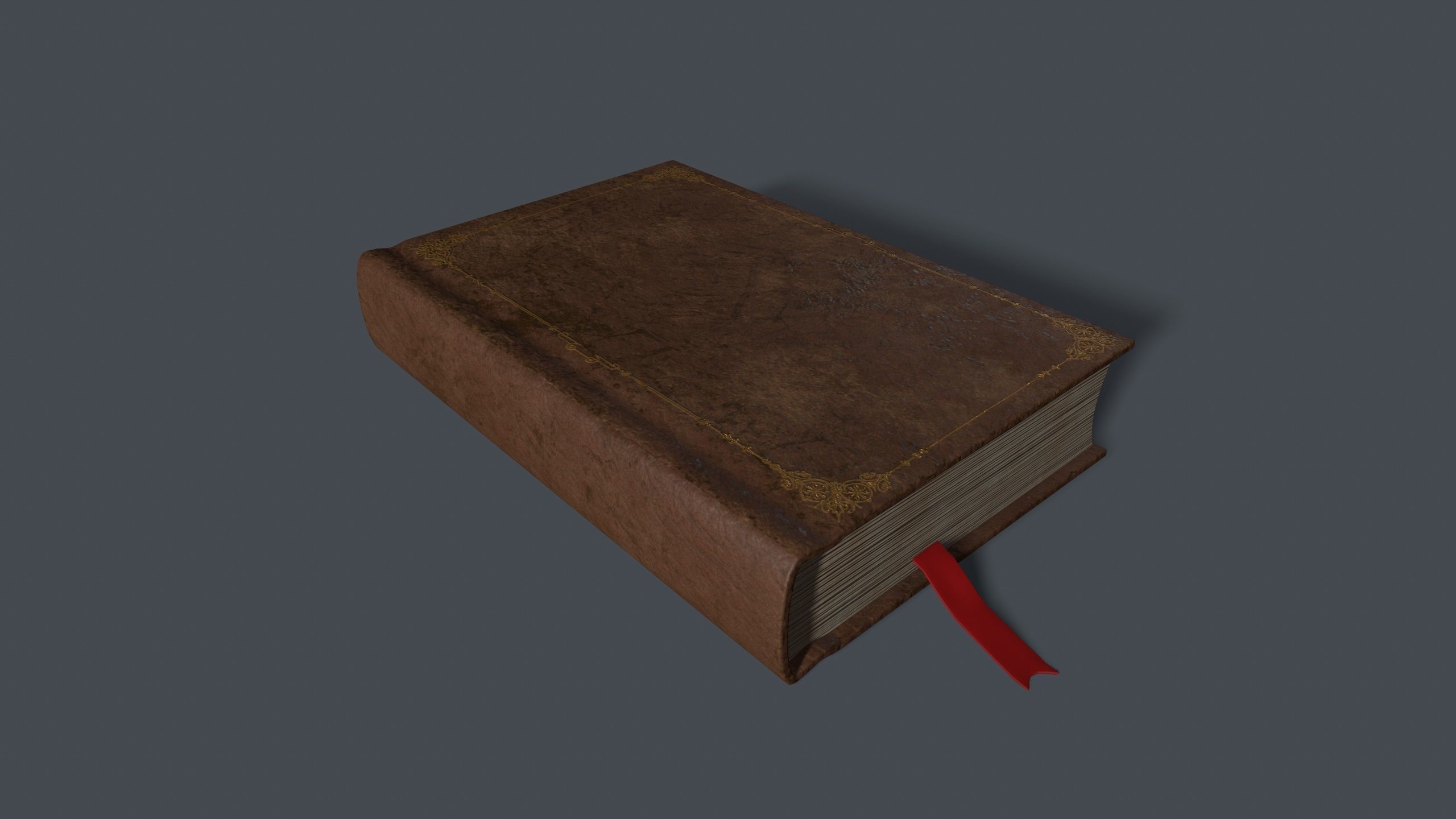 open book Low-poly 3D model_3