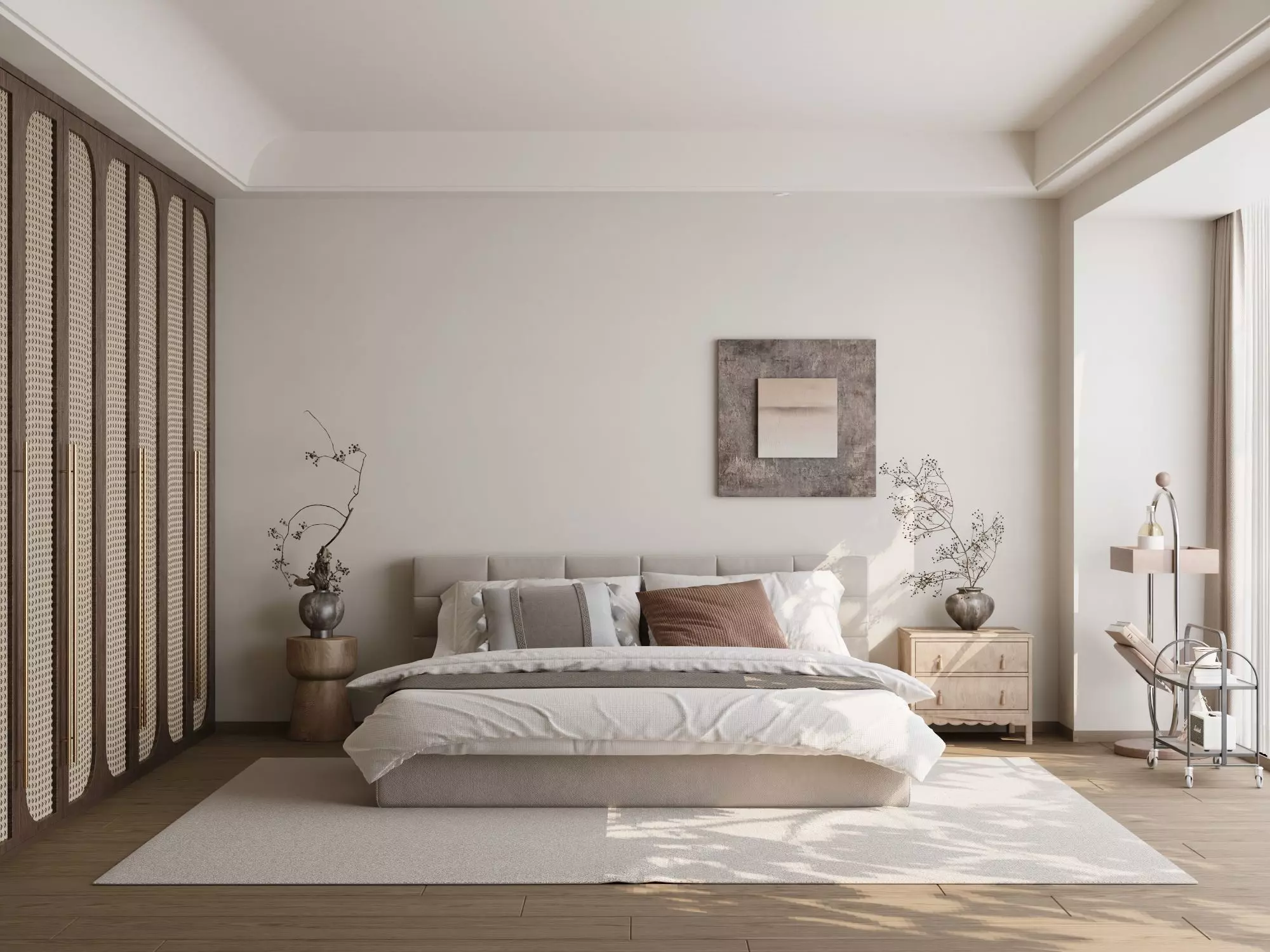 wabi-sabi bedroom 3D model 3D model