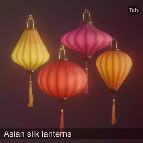Asian silk lanterns