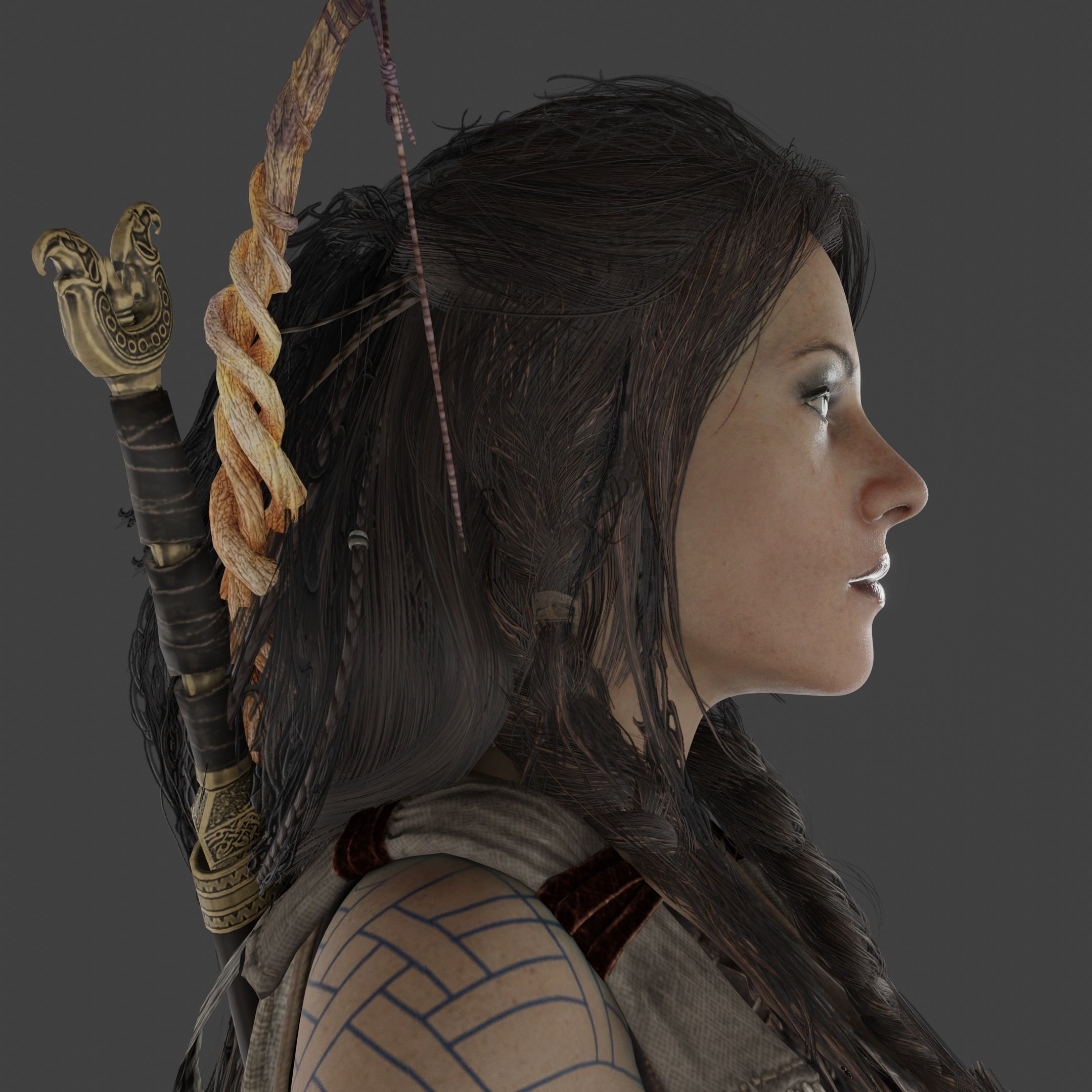 Freya Low-poly 3D model_9