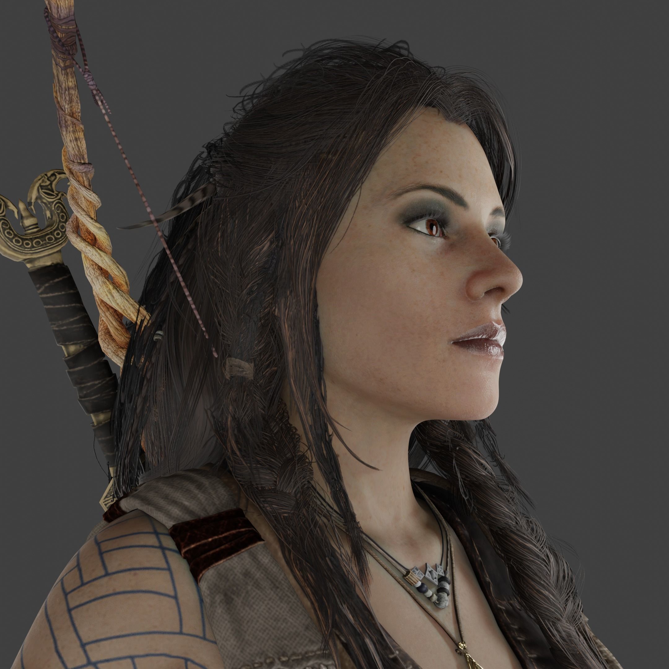 Freya Low-poly 3D model_8