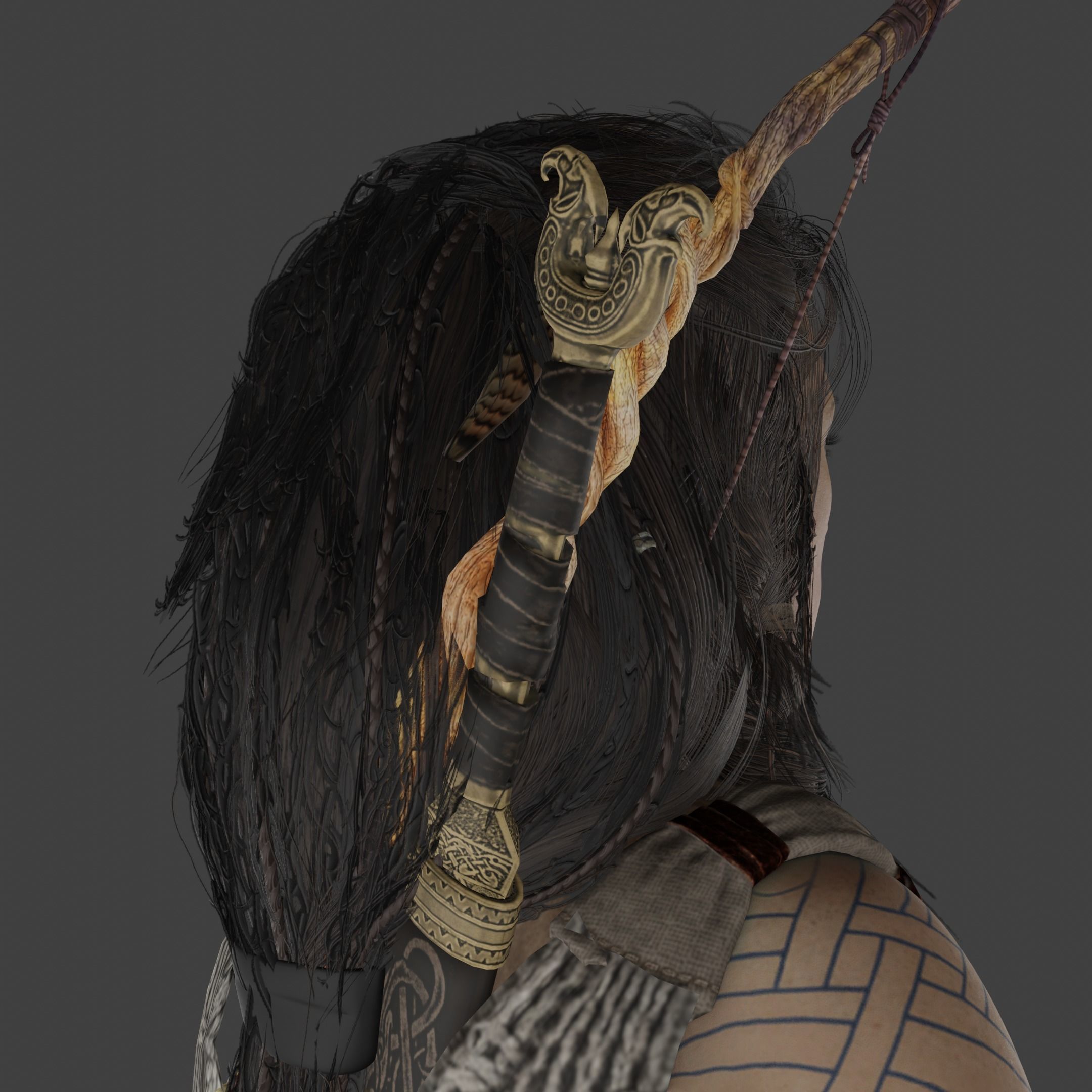 Freya Low-poly 3D model_11