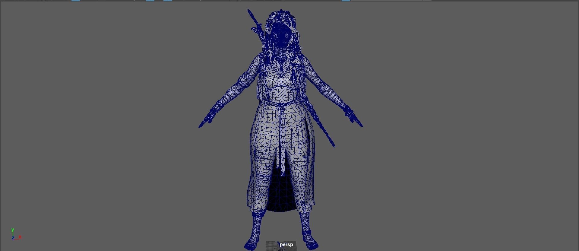 Freya Low-poly 3D model_20