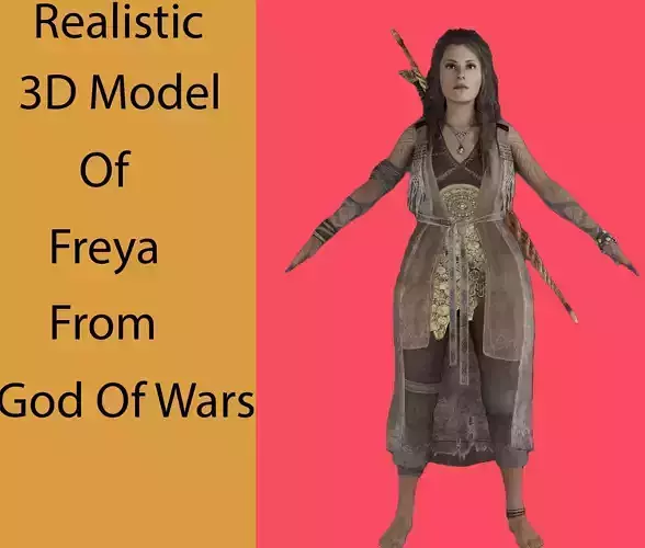 Freya Low-poly 3D model