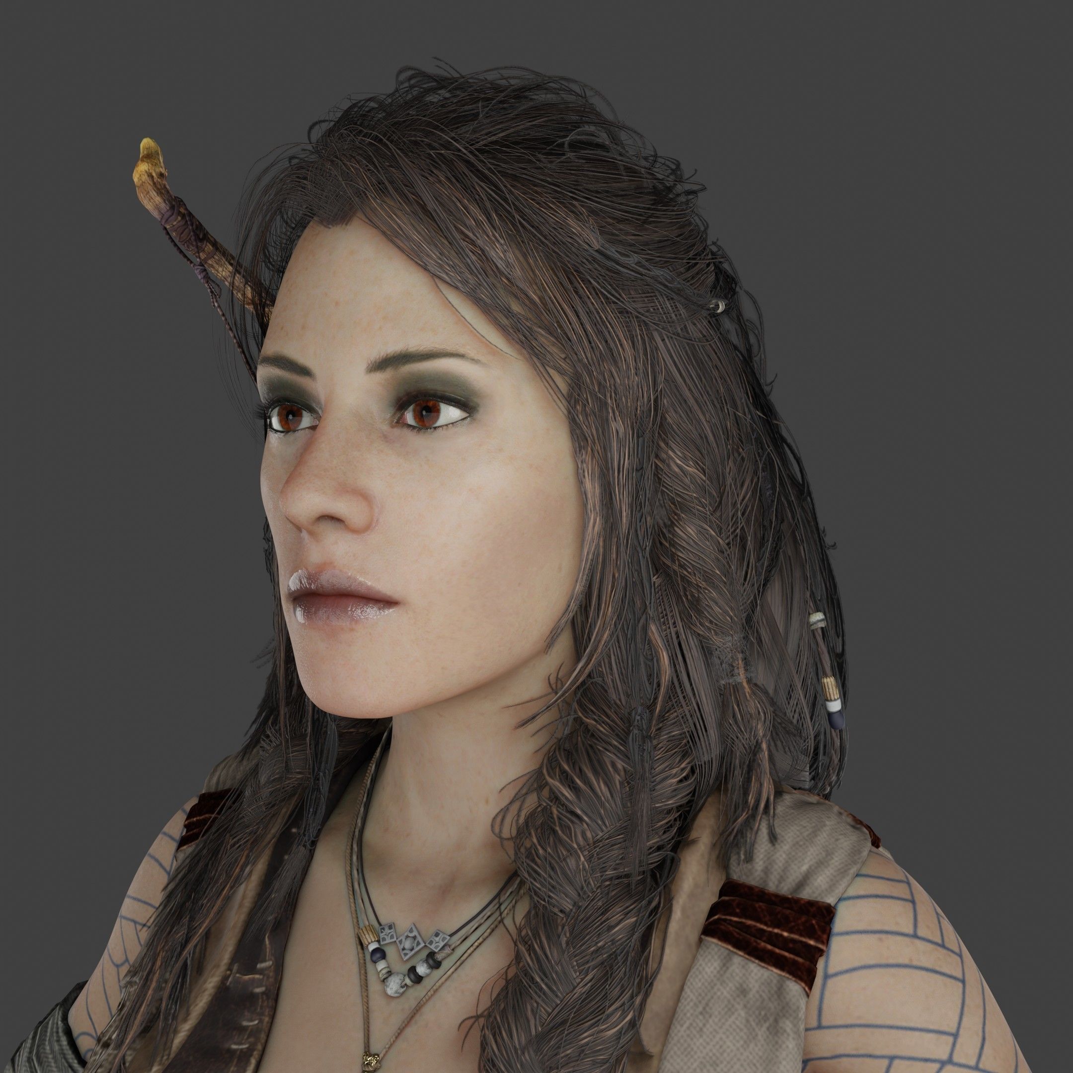 Freya Low-poly 3D model_17