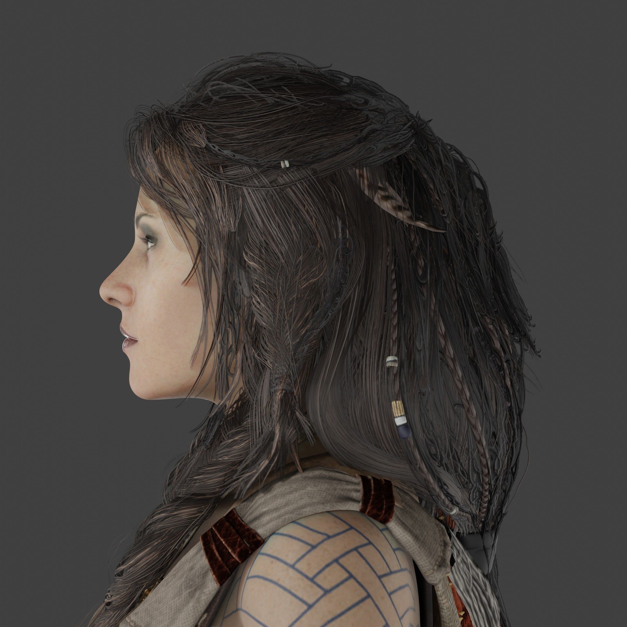 Freya Low-poly 3D model_15